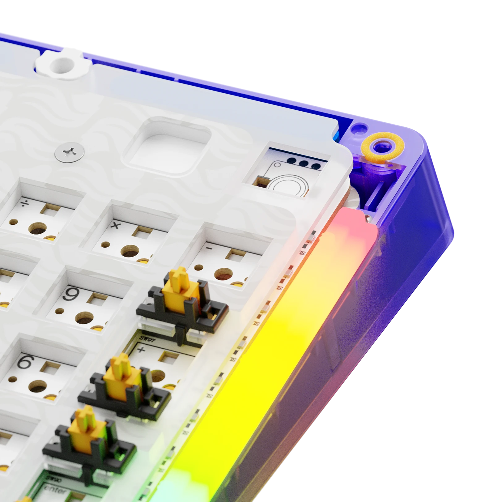 GMMK 3 Mechanical Keyboard Bottom Case - EXO Purple Plastic Replacement Part for Gaming & Typing Enthusiasts | Perfect for Keyboard Modding & Custom Builds