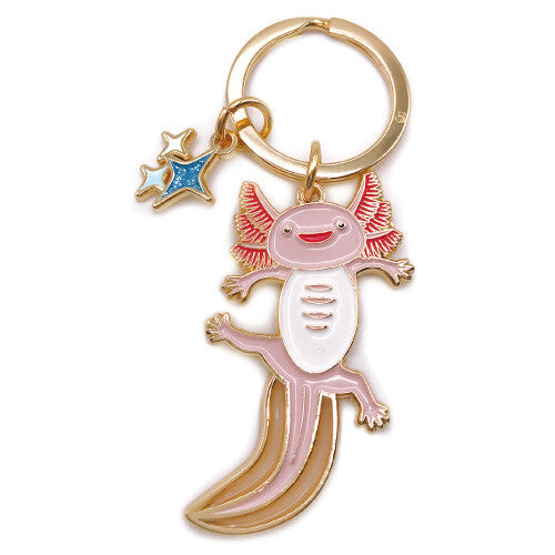 Cute Axolotl Keychain - Adorable Salamander Key Ring for Backpacks, Gifts & Collectibles - Perfect for Animal Lovers & Kawaii Accessories