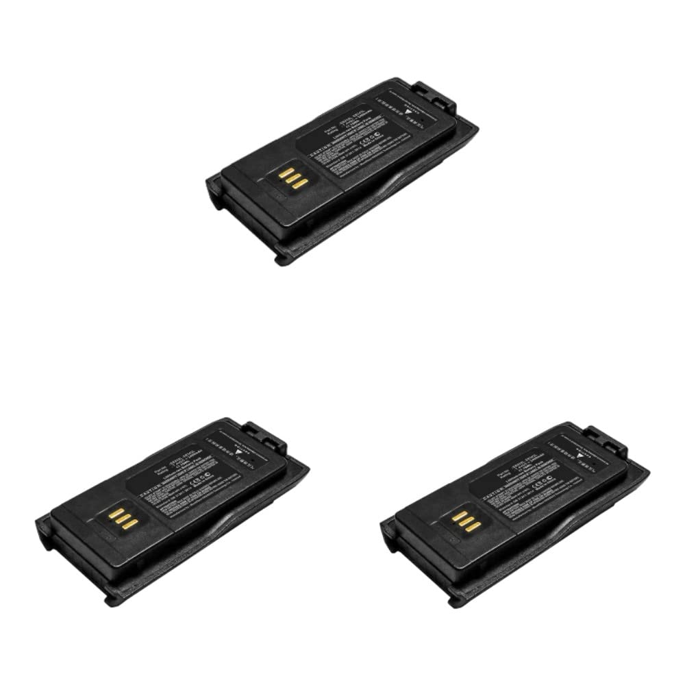 Synergy Digital 2-Way Radio Batteries - 2400mAh Li-ion 7.4V Replacement for Excera EB342L & EB242L (3-Pack) | Perfect for Business, Security, and Outdoor Communication