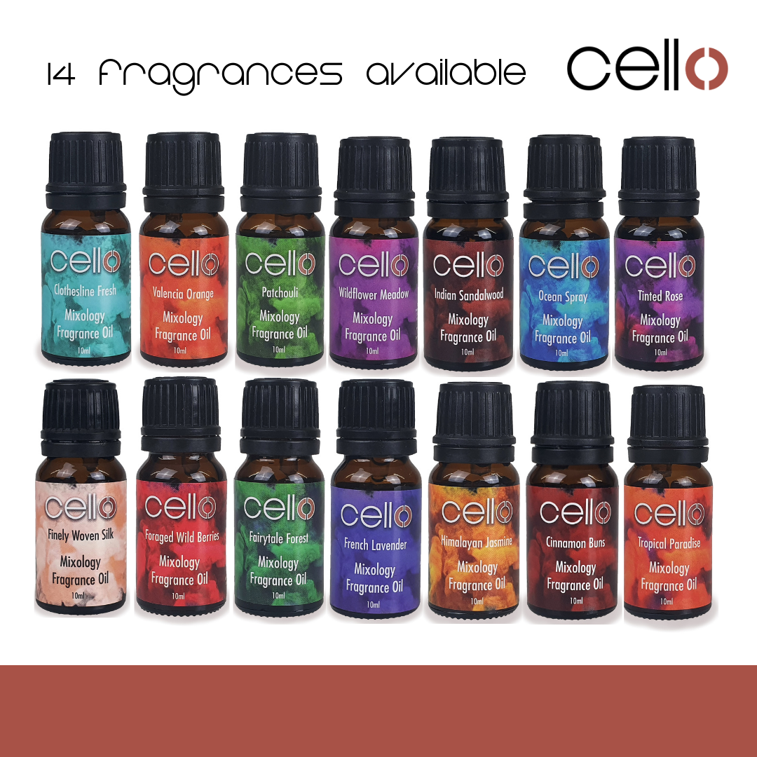 Cello Mixology Fragrance Oil Set - Pack of 4 Foraged Wild Berries Scent | Premium Aromatherapy & Home Diffuser Essential Oils for Relaxation, Spa, Yoga & Mood Enhancement