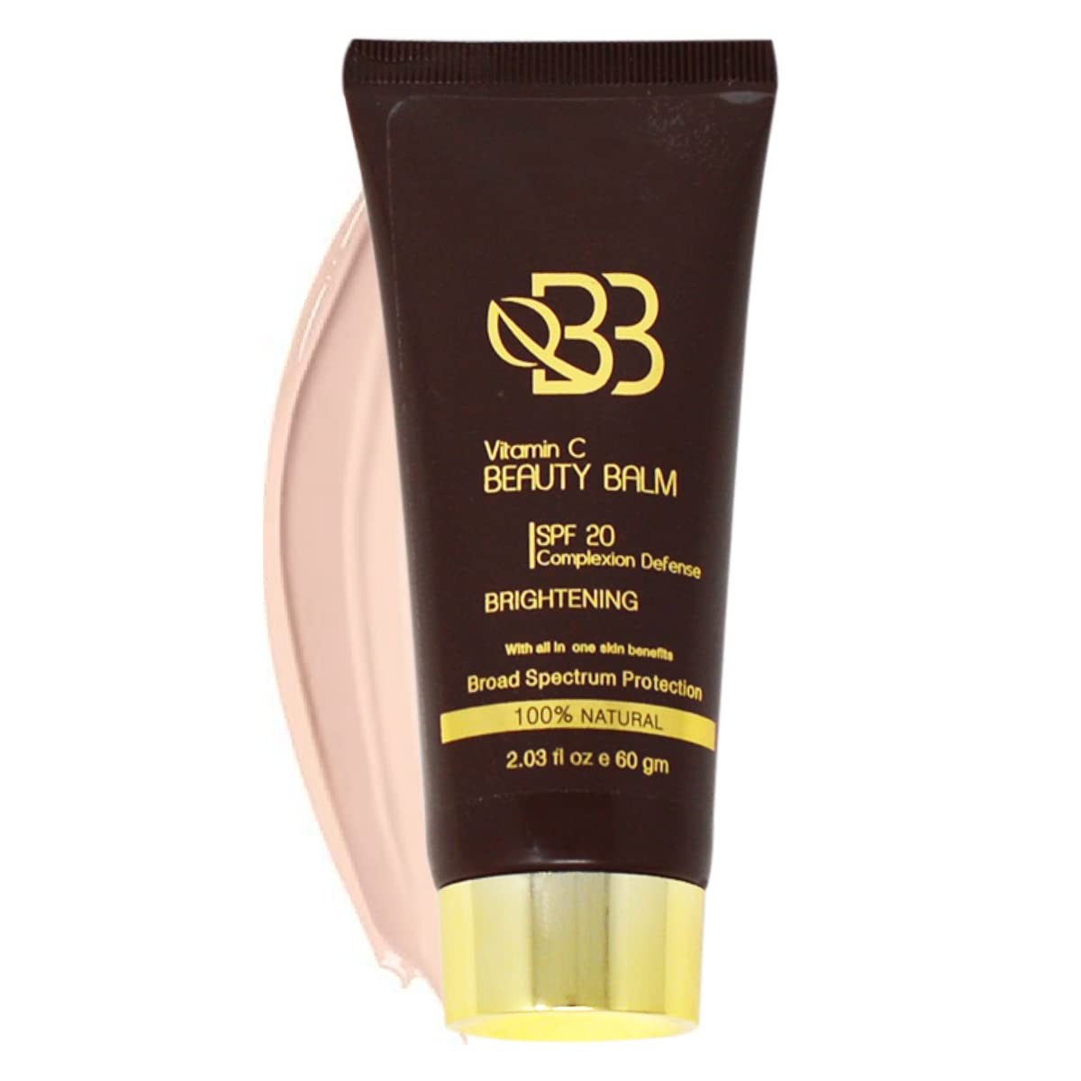 Adbeni Vitamin C BB Cream with SPF 20 - 60g | Broad Spectrum Sun Protection, Brightening & Hydrating, Shade 02 | Perfect for Daily Makeup & Sun Defense