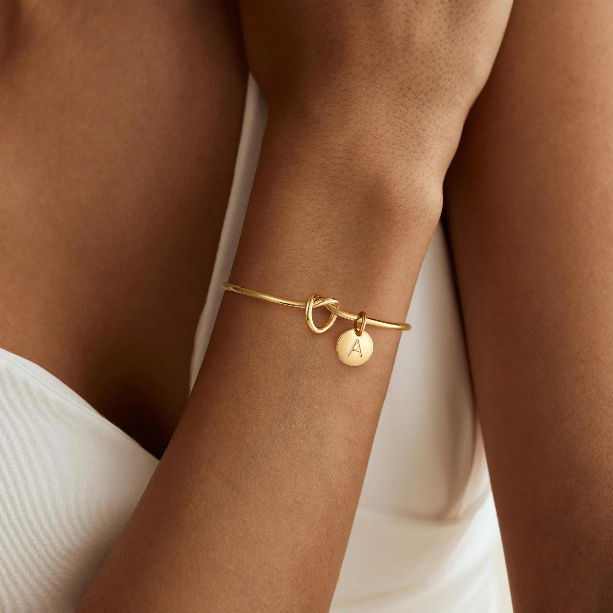 Personalized Initial A-Z Gold Bracelet for Women - Custom Letter Cuff Bangle Jewelry, Elegant Bridesmaid Gift for Wedding, Birthday, Anniversary | Perfect for Everyday Wear, Special Occasions & Gift Giving