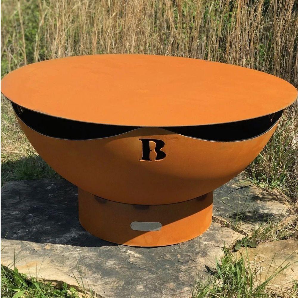 Fire Pit Art Steel Table Top Covers - Durable Outdoor Fire Pit Cover for Patio, Deck & Backyard - Perfect for Camping, BBQ & Garden Protection