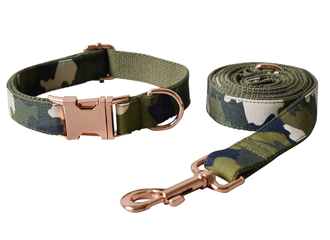 Custom Engraved Dog Collar with Name & Phone - S, Camo for Small Pets
