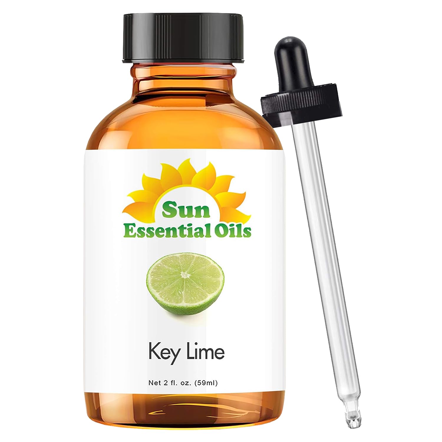 Sun Essential Oils Key Lime Essential Oil - 100% Pure Natural Aromatherapy Oil for Diffusers, Massage & Relaxation (2 Fl Oz) - Perfect for Home Spa, Yoga & Stress Relief