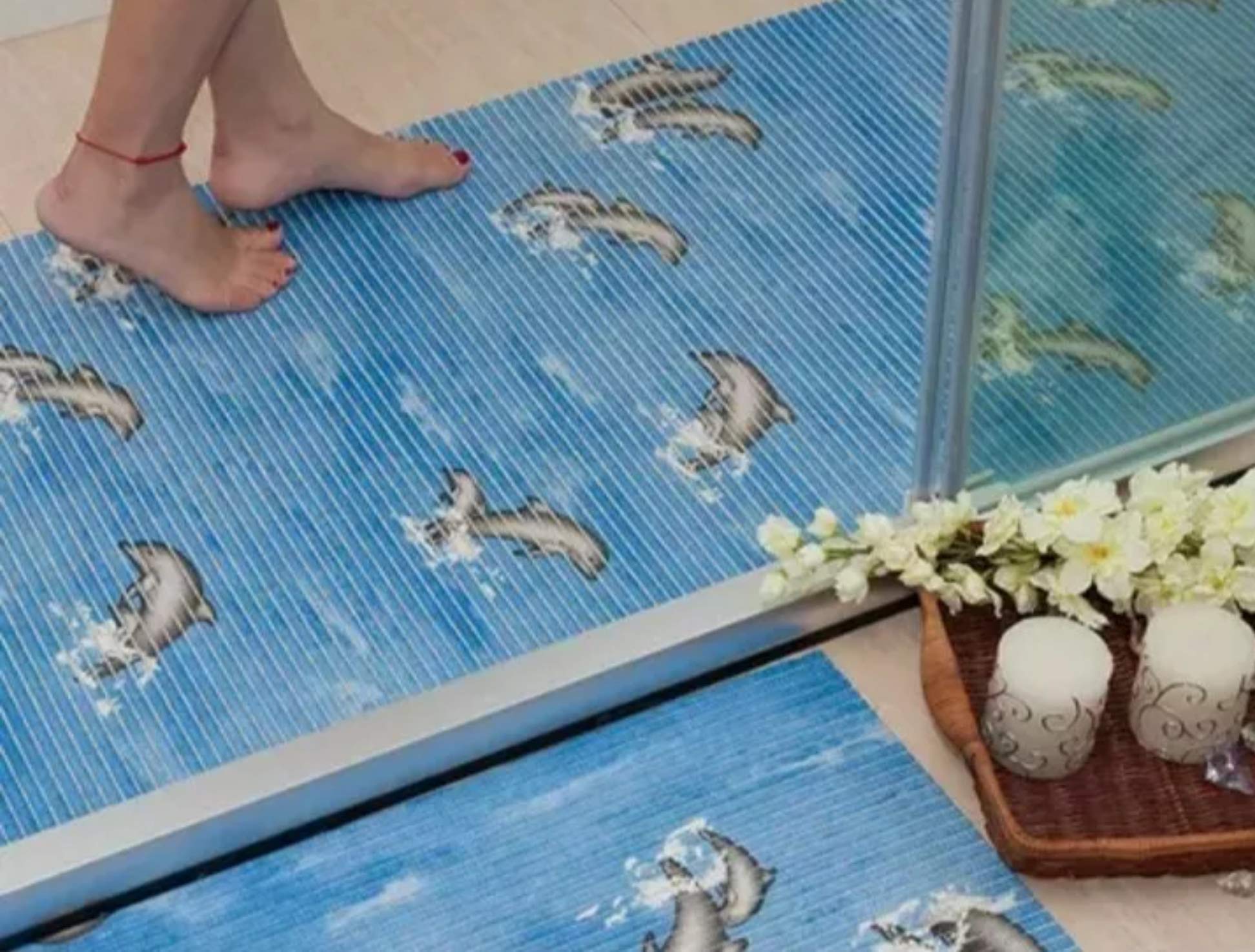 Premium Non-Slip Memory Foam Bath Mat - Ultra Absorbent Soft Bathroom Rug with Rubber Backing, 26x60 Inch Runner for Shower, Kitchen & Hallway Floors - Easy to Cut Custom Size - Perfect for Wet Areas & High-Traffic Spaces