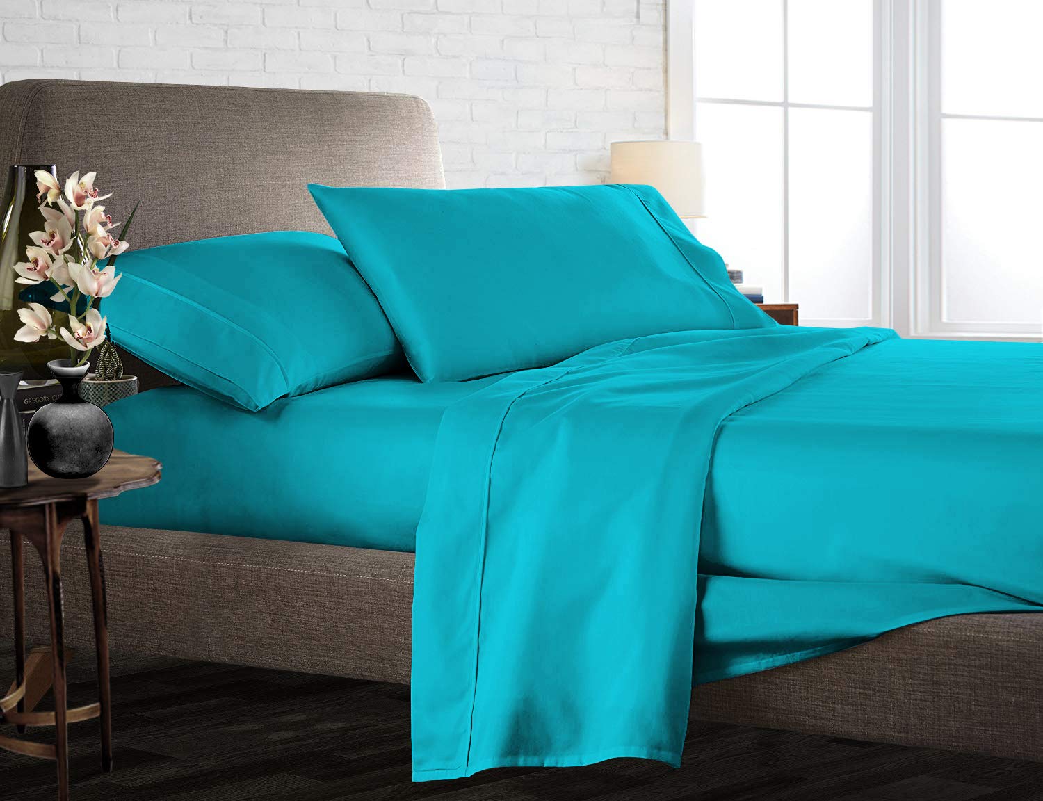 Premium 850-Thread-Count 100% Egyptian Cotton Bed Sheet Set - 4-Piece Full XL Size, Deep Pocket (Fits Up to 18