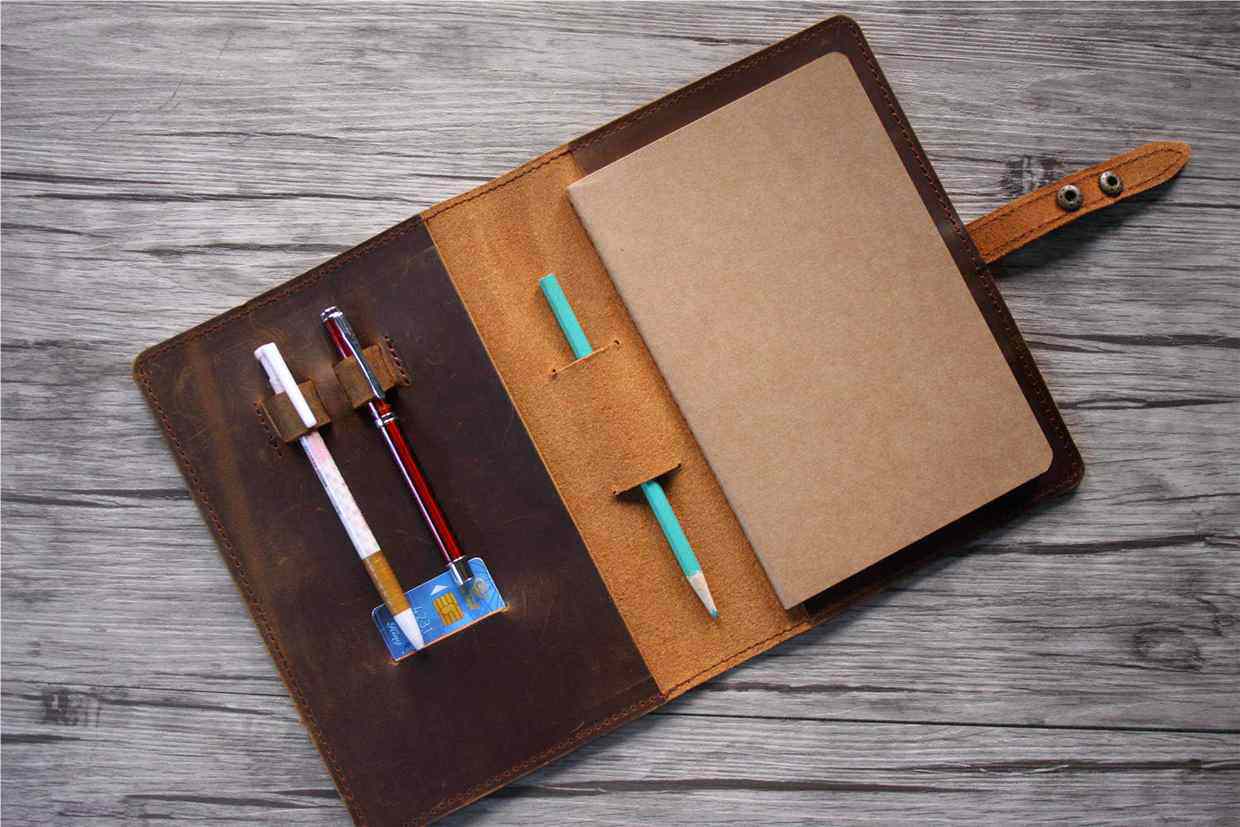 Refillable B5 Leather Cover Sketchbook - Premium Leather Journal for Artists, Writers & Students - Perfect for Drawing, Note Taking & Gift Giving