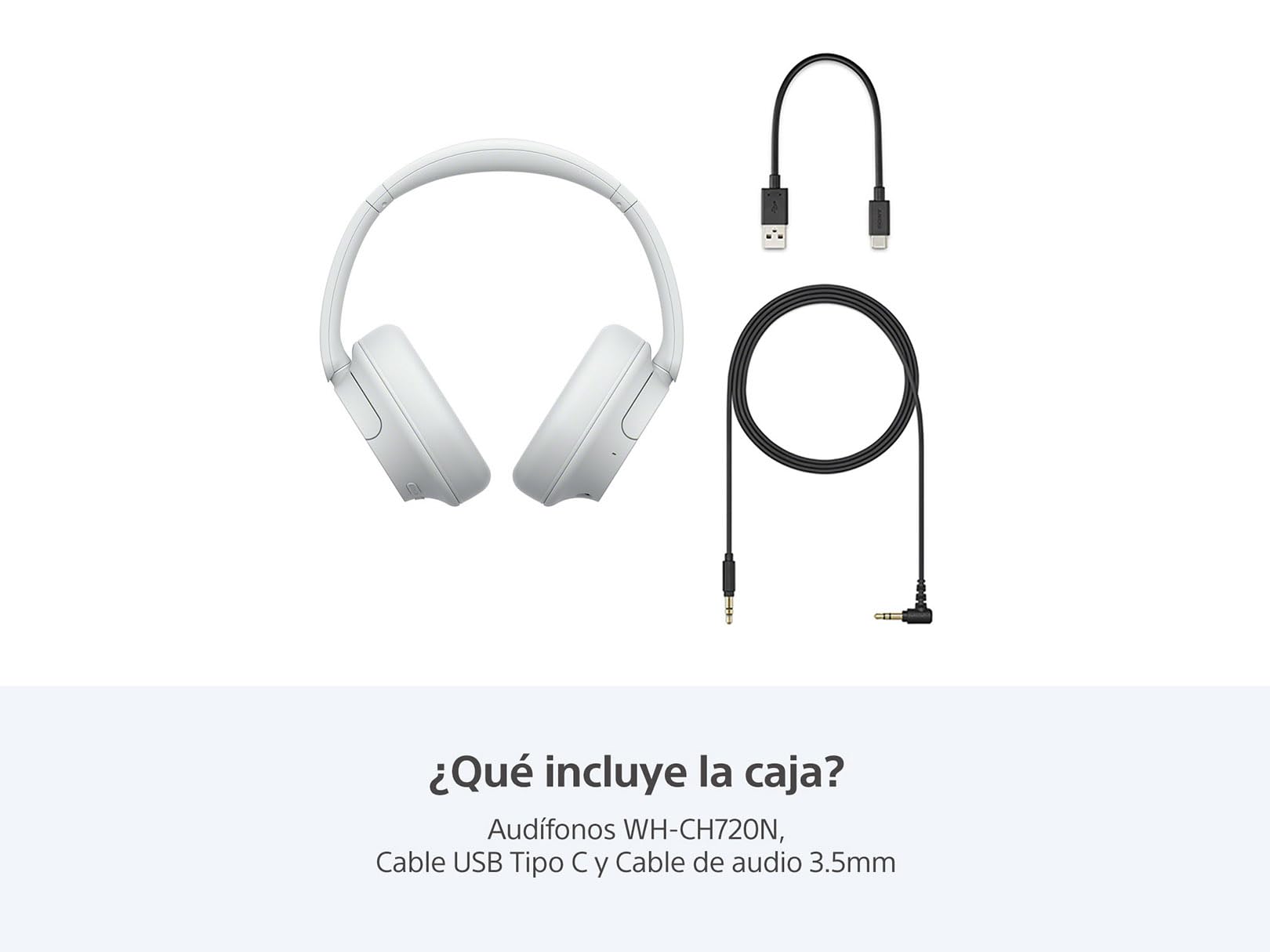 Sony WH-CH720 Wireless Noise Canceling Bluetooth Headphones with Built-in Mic, 35H Battery & Fast Charging - White | Perfect for Travel, Workouts & Home Office Use