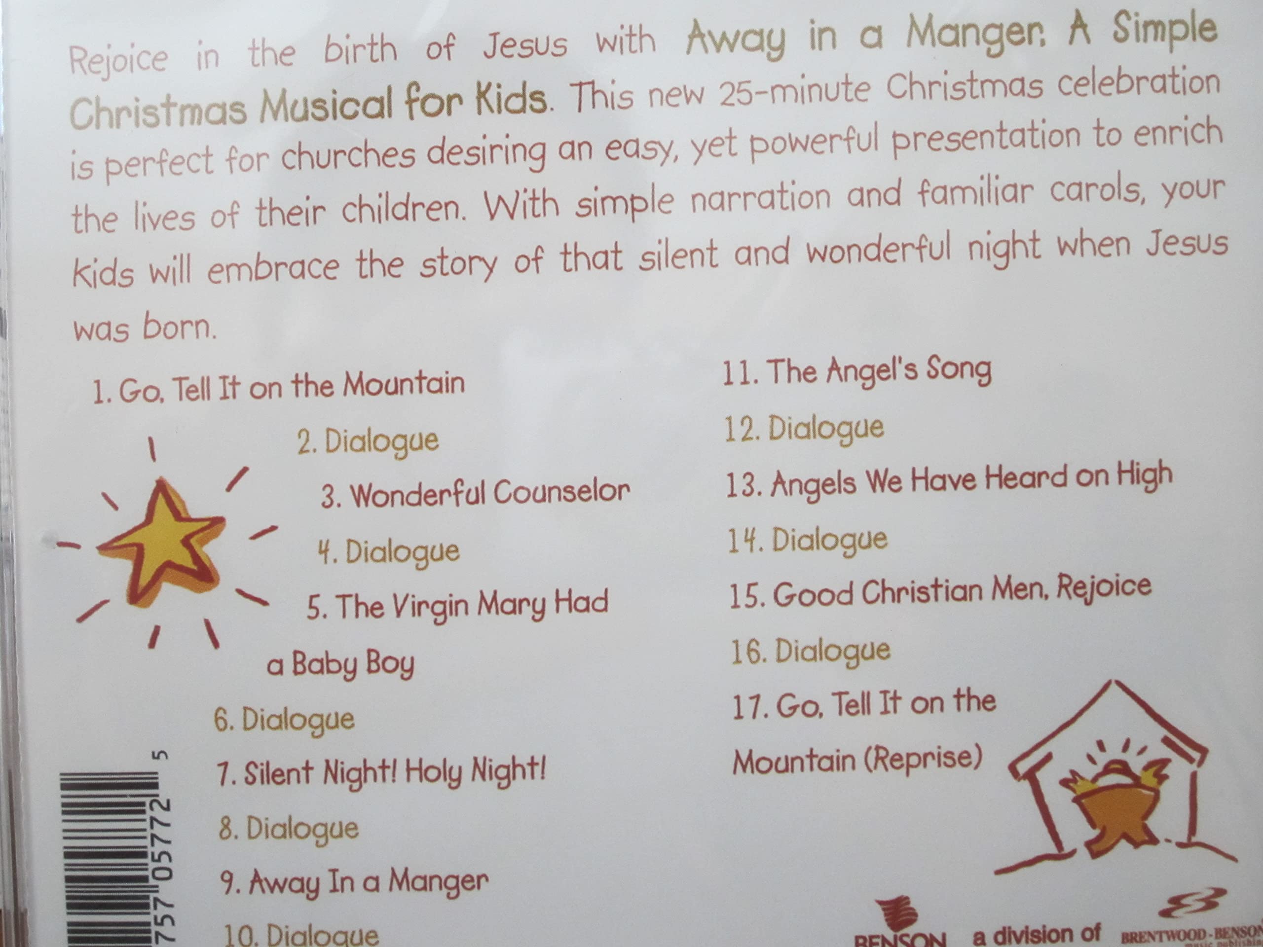 Away in a Manger - Simple Christmas Musical for Kids | Holiday Children's Songs & Nativity Play Performance