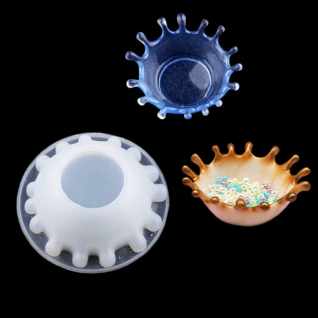 FineInno Resin Tray Molds - Water Drop Bowl Silicone Mold for Epoxy Resin Casting & Concrete Jewelry Holder | DIY Craft Supplies for Home Decor, Bathroom Organizer, Gift Box Making