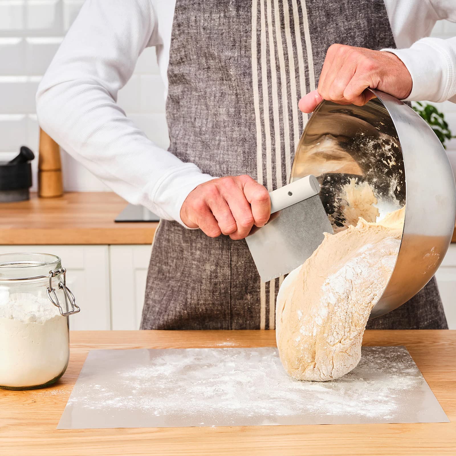 IKEA LATTBAKAD Stainless Steel Dough Cutter - Perfect for Baking, Pizza, Pasta & Pastry Making at Home
