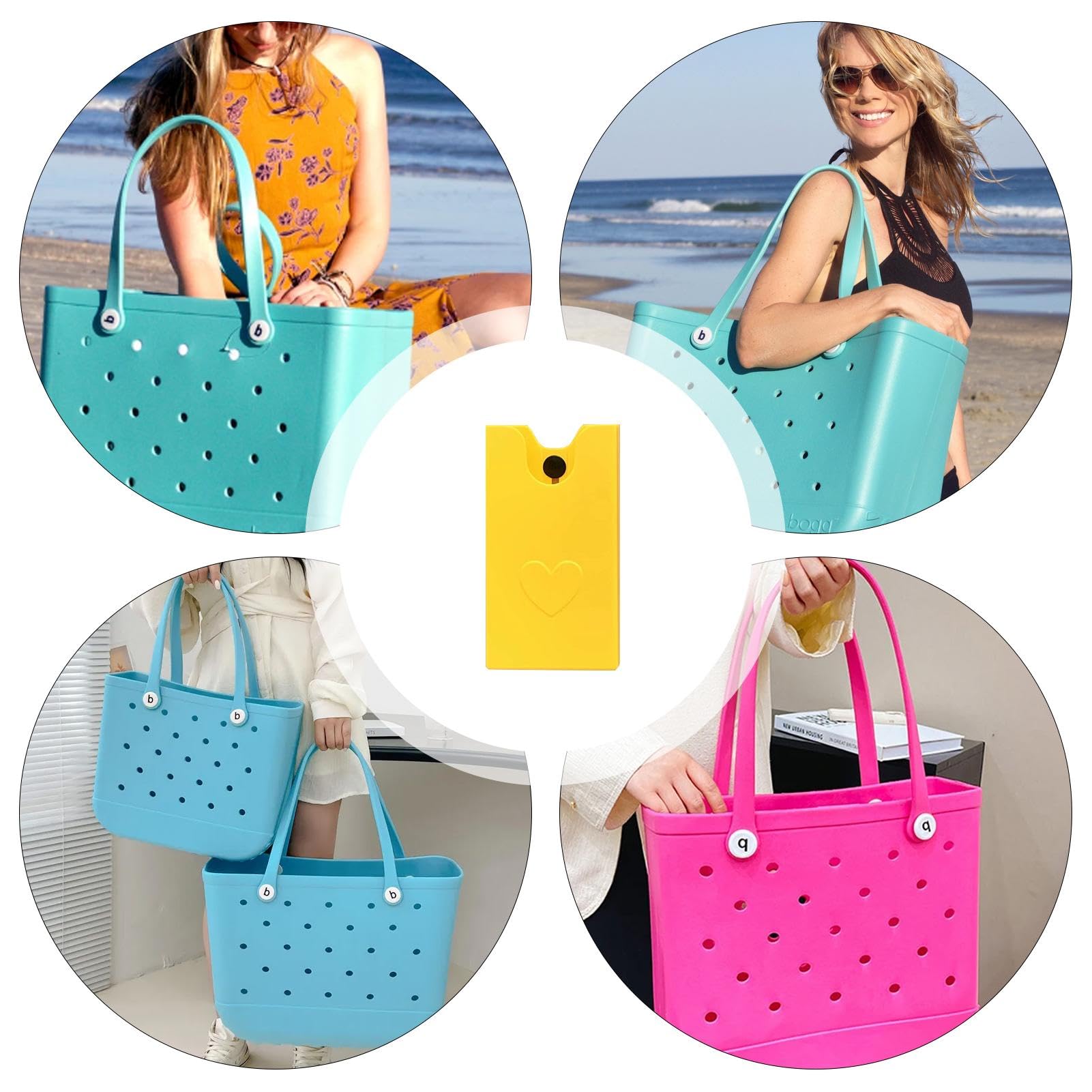 Shakven Waterproof Beach Bag Phone Holder - Detachable Silicone Phone Pouch for Swimming, Pool, Travel & Outdoor Activities | Stylish Beach Accessories & Bag Decorations