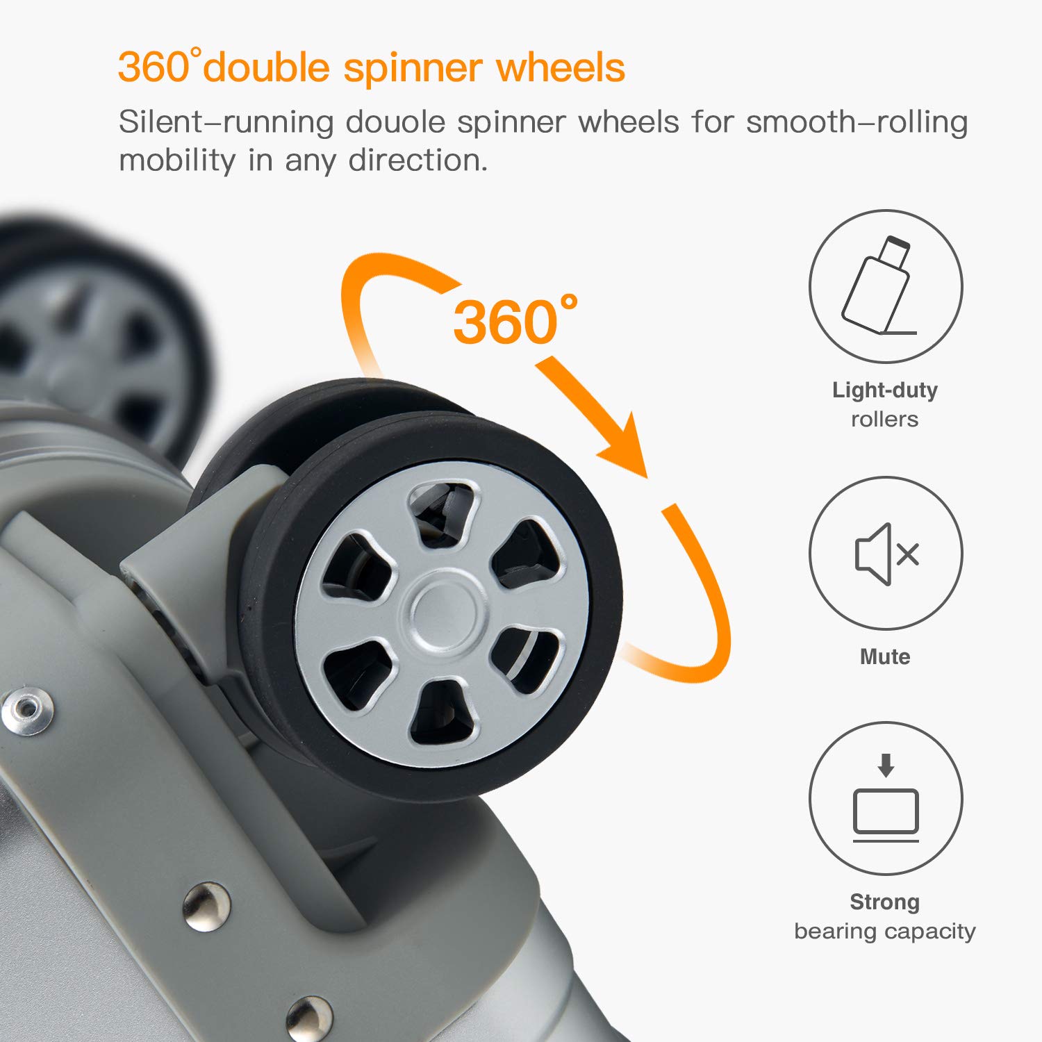 20/24 Inch Lightweight Aluminum Magnesium Alloy Carry-On Luggage - TSA Approved Hard Shell Spinner Suitcase with Built-In Lock, Zipperless Design - Smooth Rolling Wheels for Effortless Travel (Silver, C-20inch) - Ideal for Business Travel, Weekend Trips & Airplane Cabin Use