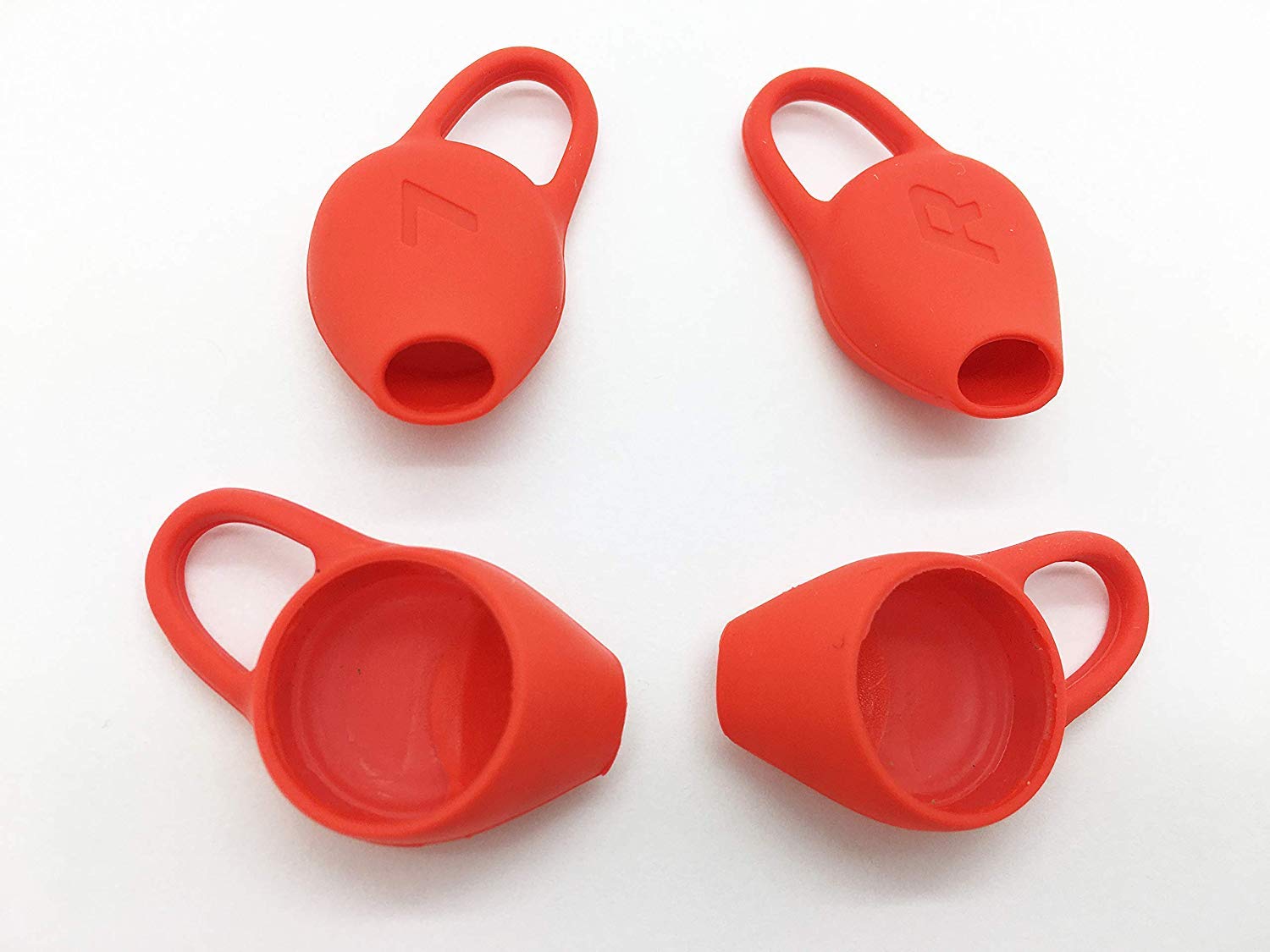 Premium Earbud Tips for Plantronics BackBeat FIT 3100/2100 Wireless Sports Headphones - Soft Silicone Replacement Ear Gels (4-Pack, Red) - Perfect for Running, Gym Workouts & Active Lifestyles