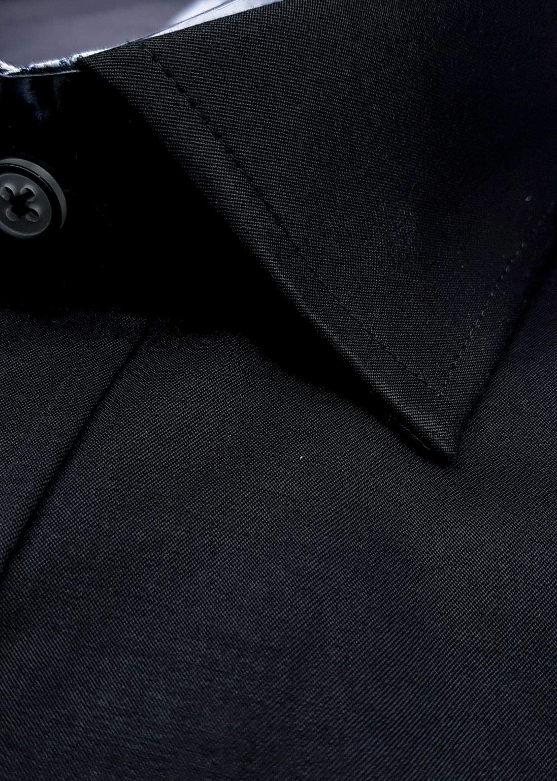 Marc Darcy Alfie Black Long Sleeve Button Down Shirt for Men - Stylish Office & Casual Wear - Perfect for Business Meetings, Dates & Everyday Outfits
