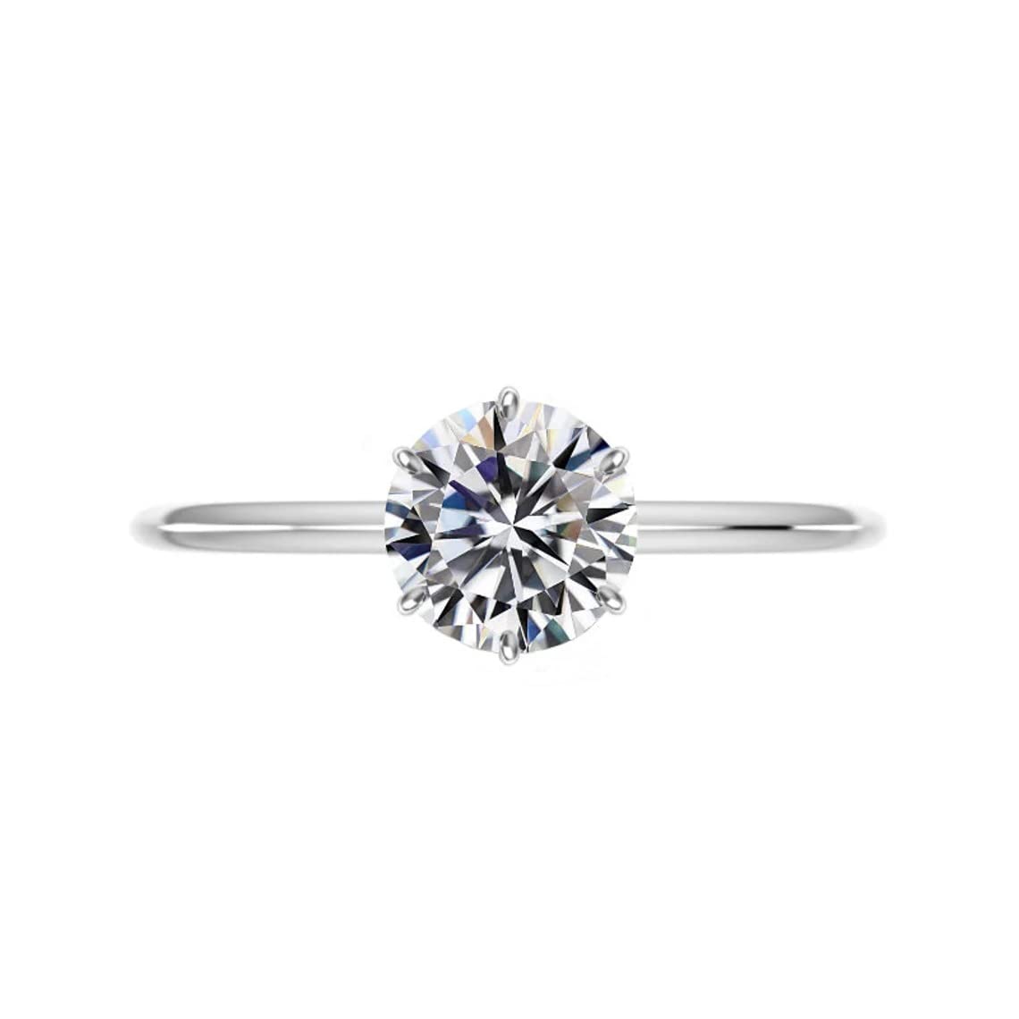 3 CT Round Moissanite Engagement Ring for Women - Vintage Halo Wedding Bridal Set, Solitaire Diamond Anniversary Ring in Sterling Silver - Perfect for Proposals, Weddings & Special Occasions