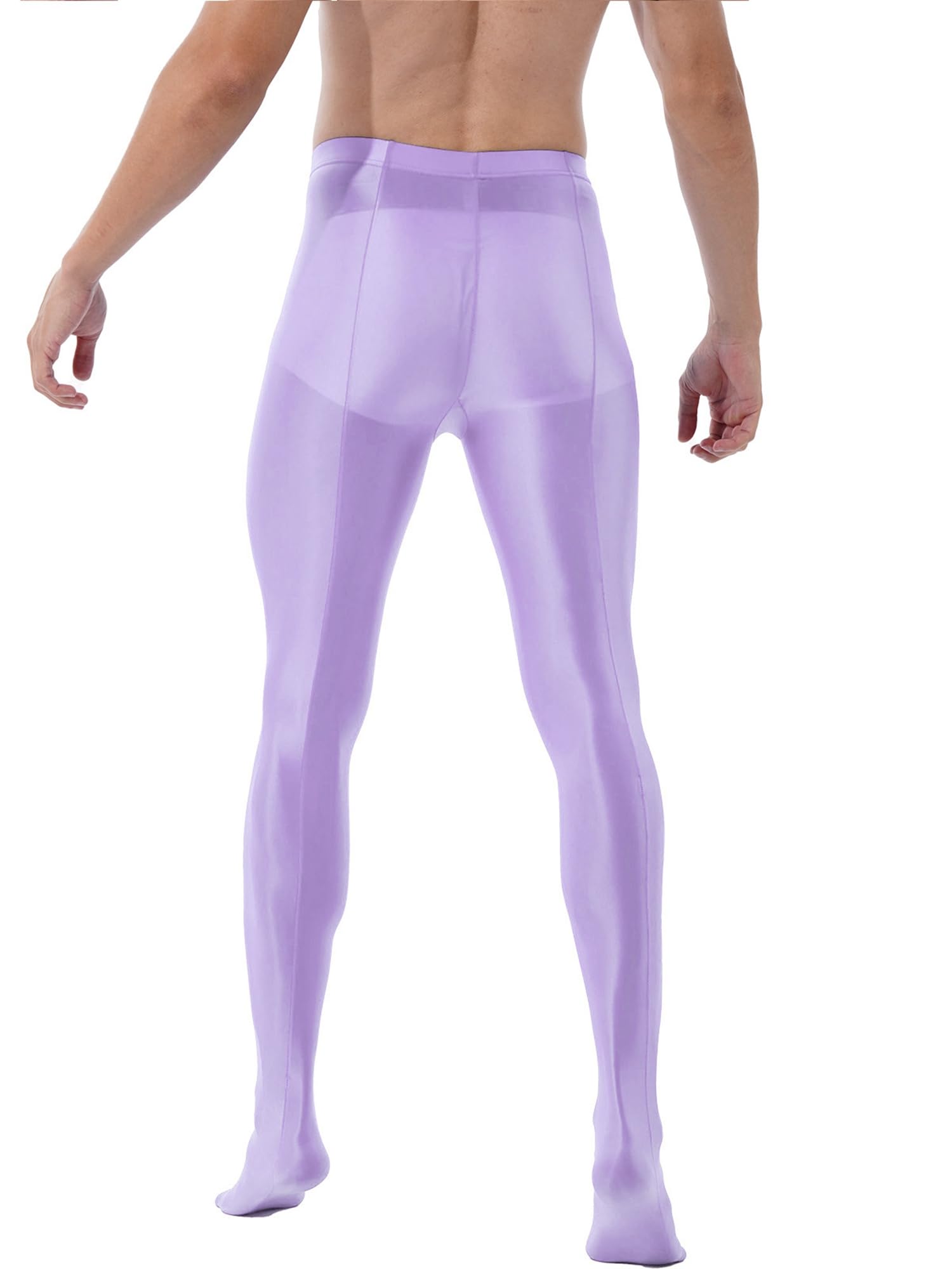 iiniim Men's Ultra Shiny Oil Glossy Pantyhose - High Elastic Opaque Tights & Stockings for Cosplay, Dance, Fashion Outfits and Nightlife