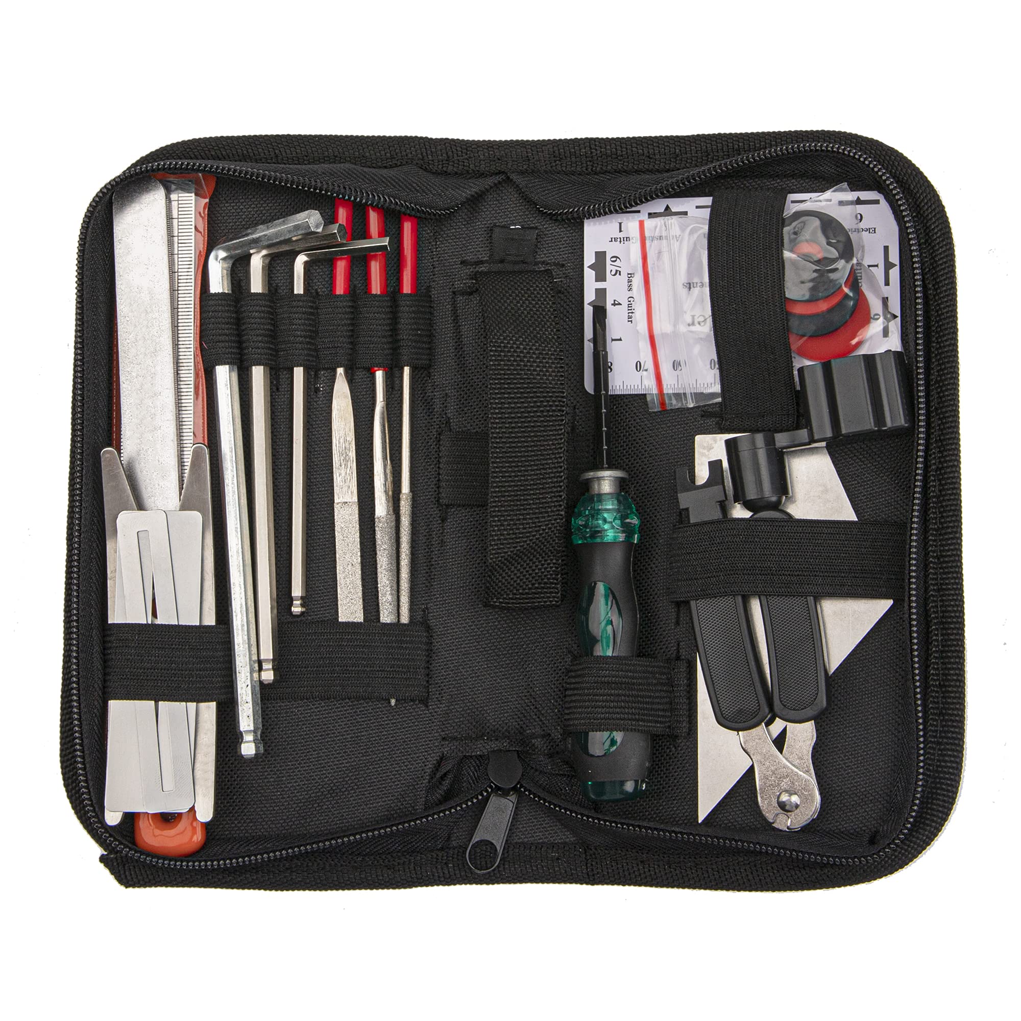 20Pcs Professional Guitar Tool Kit - String Winder, Cutter, Action Ruler & Maintenance Tools for Guitar Repair | Perfect for Musicians, Luthiers & Guitar Enthusiasts | Home, Studio & Stage Use