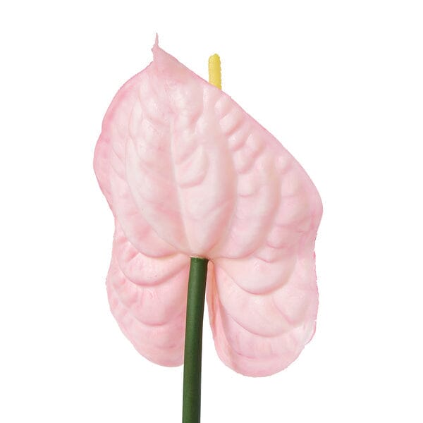 Pink Anthurium Artificial Flower - Elegant Home Decor for Living Room, Wedding, and Office Arrangements