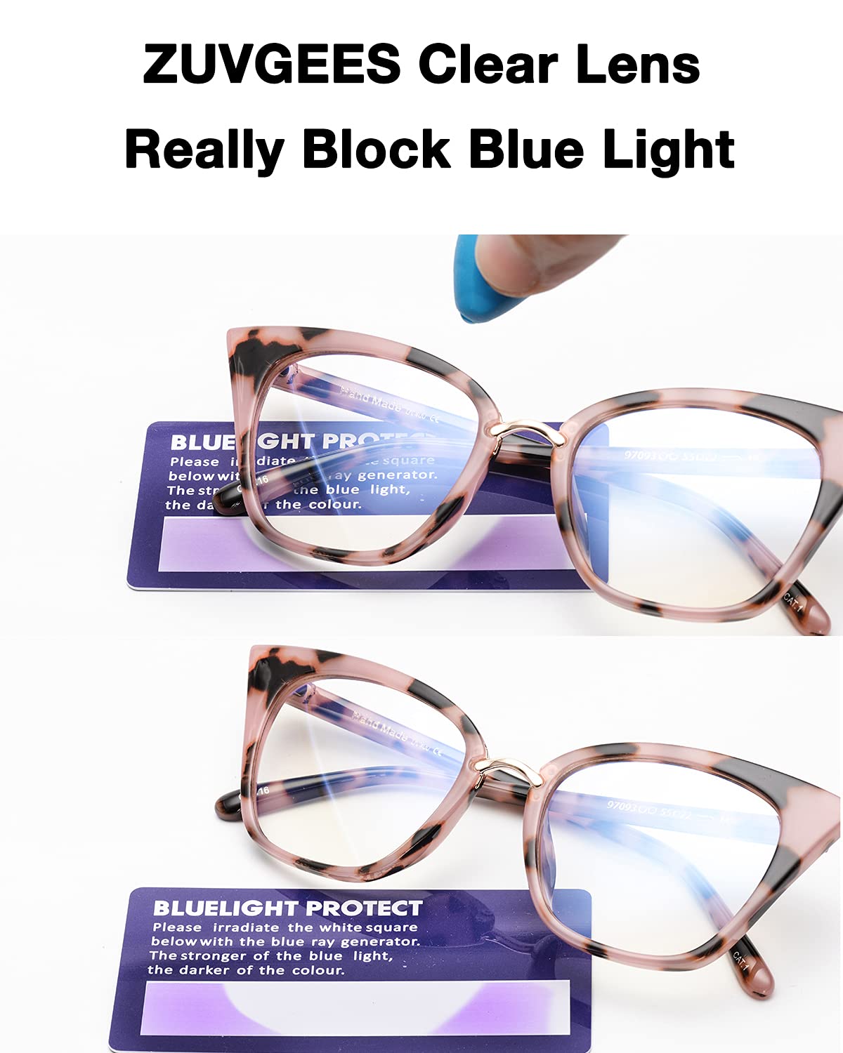 ZUVGEES 2 Pack Women's Cute Oversized Cat Eye Blue Light Blocking Reading Glasses - Computer Readers for Women - Perfect for Office Work, Screen Time & Reading Books