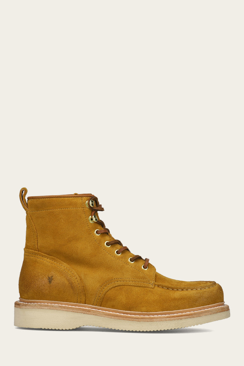 Hudson Work Boots for Men - Comfortable & Durable Steel Toe Wedge Boots for Construction, Hiking & Outdoor Work