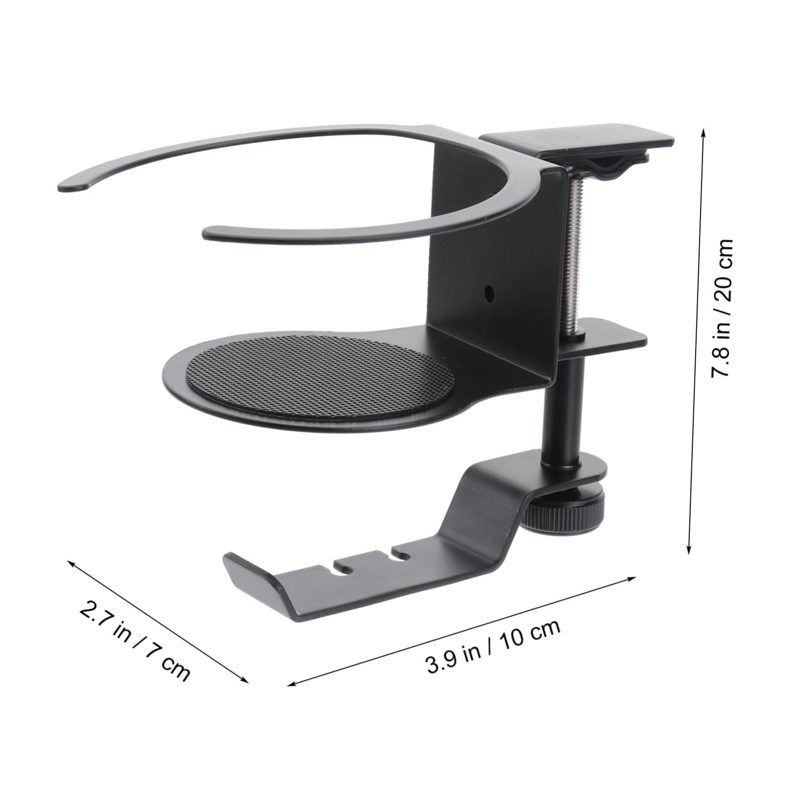 4-Pack Homoyoyo Headphone Stand with Cup Holder - Durable Metal Headset Bracket for Computer Desk, Gaming Setup & Office Organization - Perfect for Gamers, Streamers & Workspace Accessories