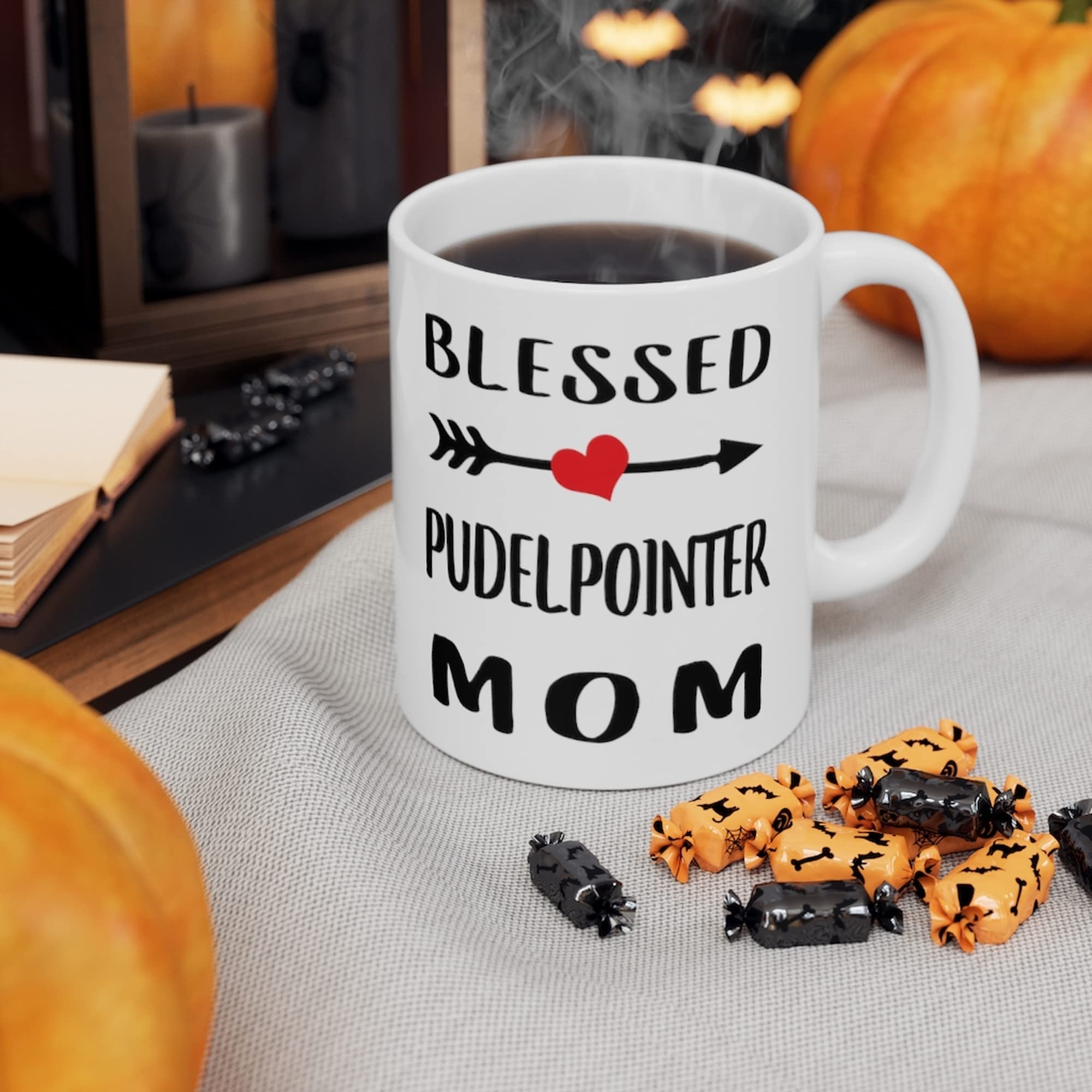 Blessed Pudelpointer Mom Coffee Mug - Funny Gifts for Women, Christmas 2024 Present - 11 Oz White Ceramic Cup - Perfect for Dog Lovers, Mother's Day, Birthday & Office Use