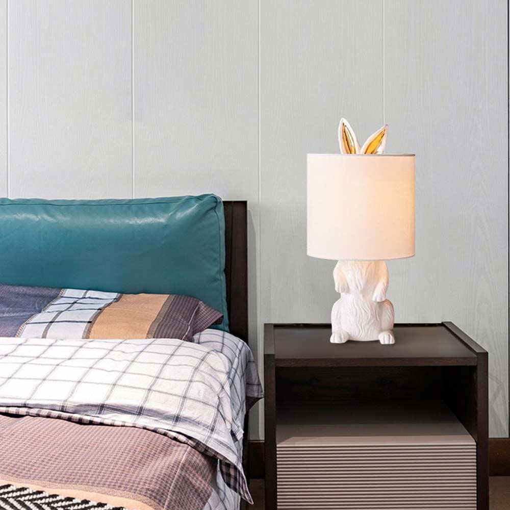 Modern Rabbit Table Lamp - Minimalist Design Desk & Night Light for Bedroom, Study, Office, Kids Room | Perfect for Cozy Reading, Nighttime Comfort & Stylish Home Decor