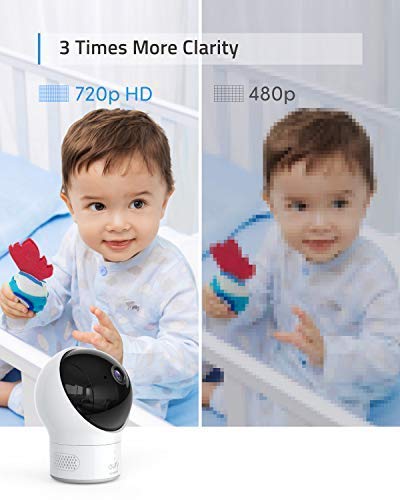 eufy Security Add-on Baby Monitor Camera - 720p HD Video with Night Vision, Easy Pairing for New Moms | Ideal for Nursery, Bedroom & Home Security Monitoring