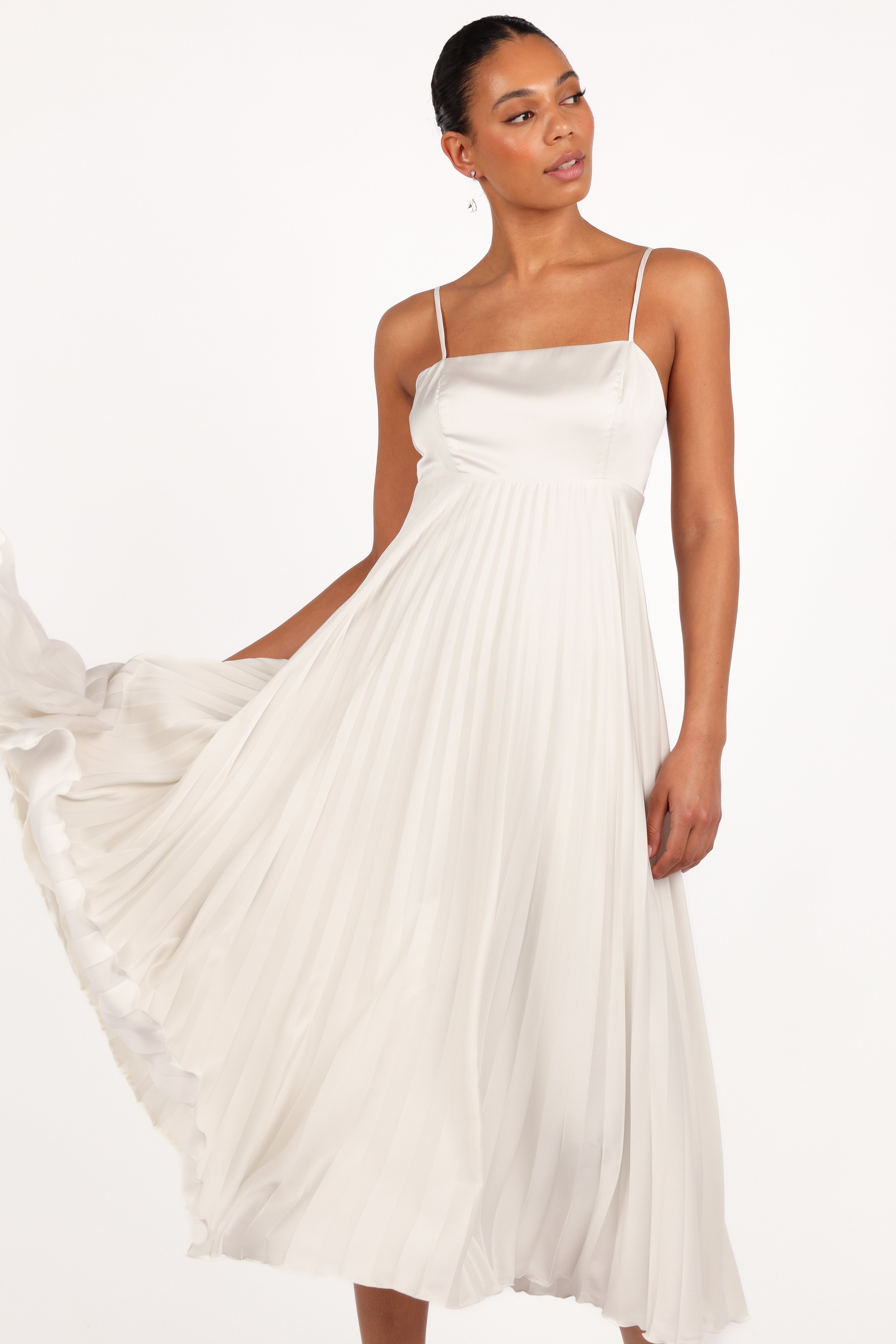 Keegan Maxi Dress - Elegant White Long Flowy Dress for Women | Perfect for Summer, Beach, Weddings & Casual Outings