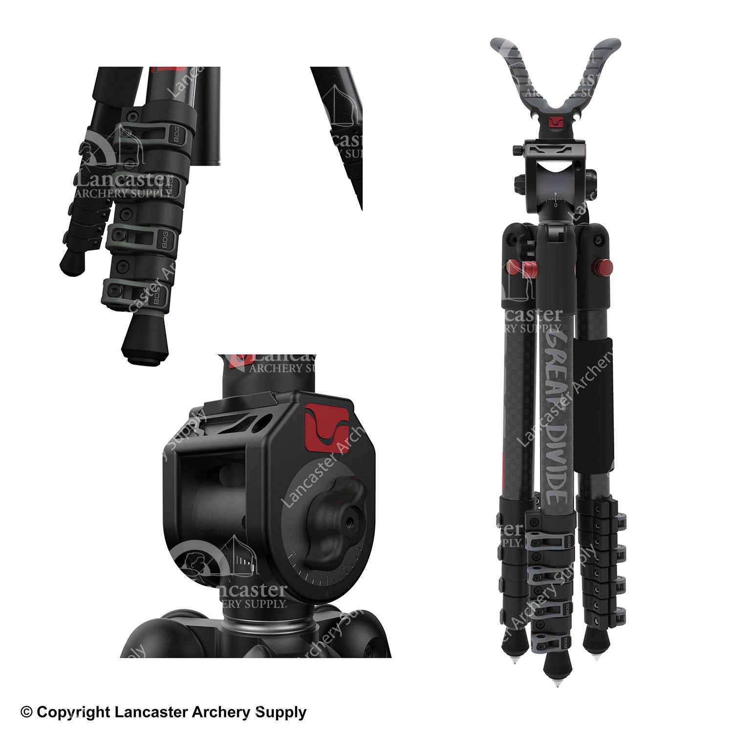 BOG Great Divide Tripod - Lightweight Hunting Tripod for Rifle & Camera - Perfect for Outdoor Shooting, Wildlife Photography & Camping Adventures