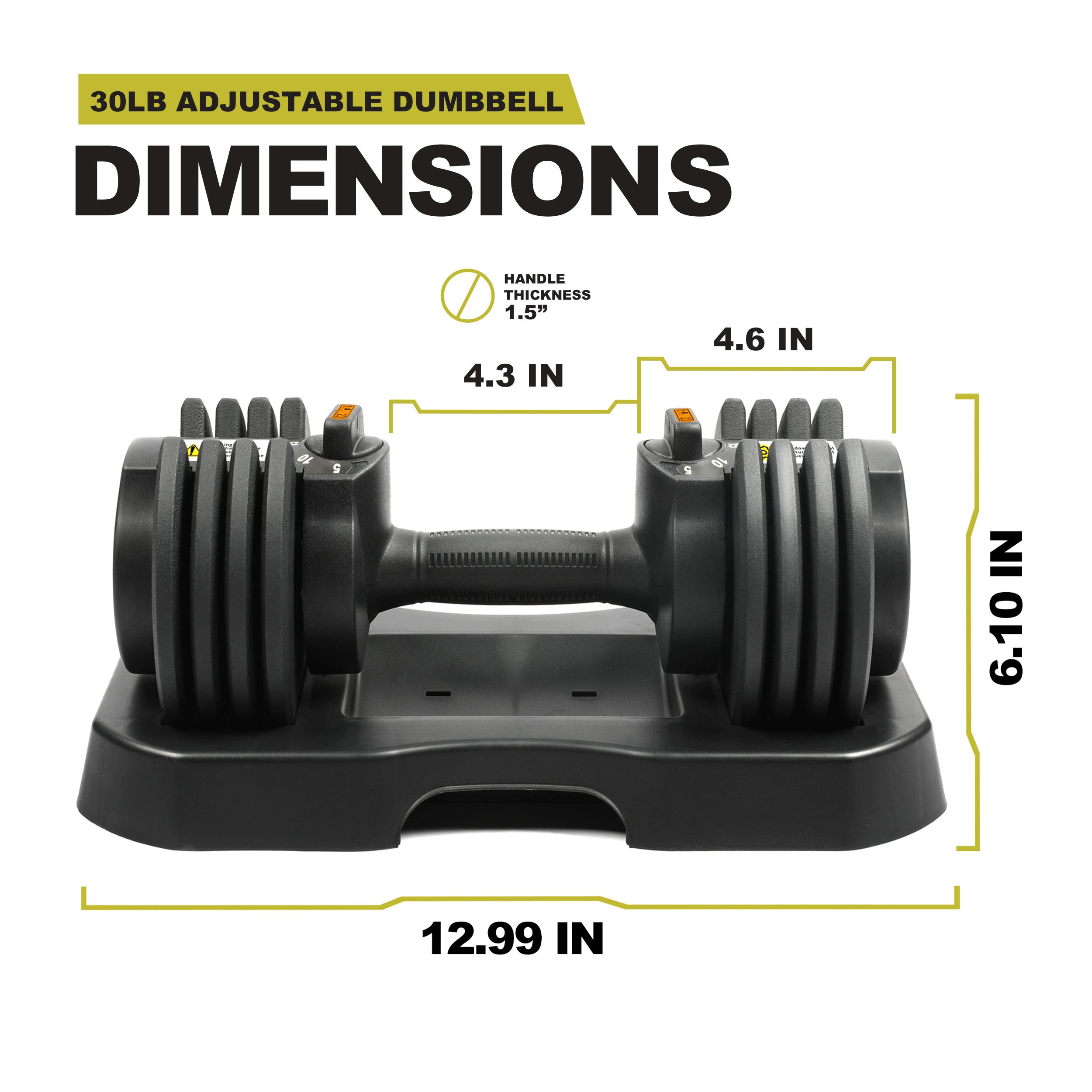 PRCTZ Modular Barbell & 10-30lb Quick Select Adjustable Dumbbell Set with Stand - Home Gym Strength Training Equipment for Weightlifting, CrossFit & Full Body Workouts