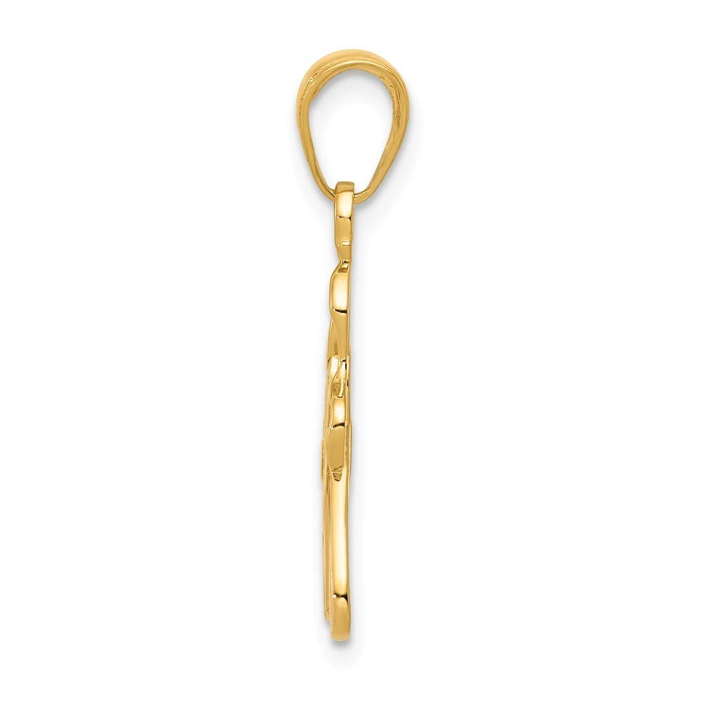 14K Yellow Gold Enameled Ballet Slippers Charm - Roy Rose Jewelry | Elegant Ballet-Themed Gift for Dancers, Ballerinas & Dance Lovers | Perfect for Necklaces, Bracelets & Special Occasions