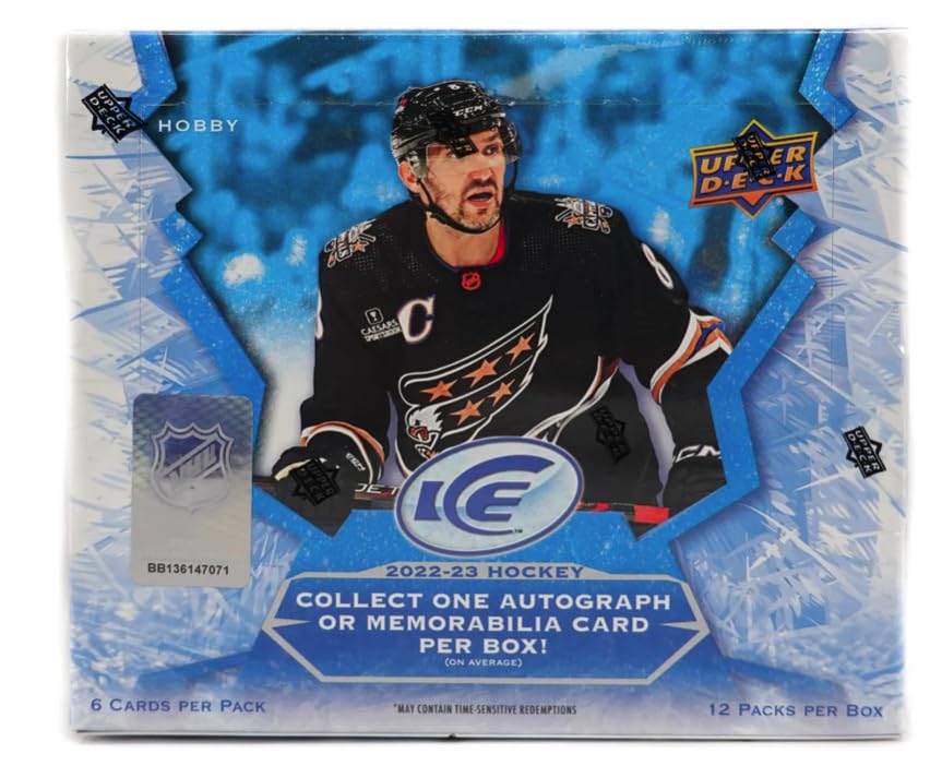 2022-2023 NHL Hockey Trading Cards Hobby Box - 12 Packs (6 Cards Each) | Collectible Sports Memorabilia for Hockey Fans & Card Collectors - Perfect for Gifts, Trading, and Display