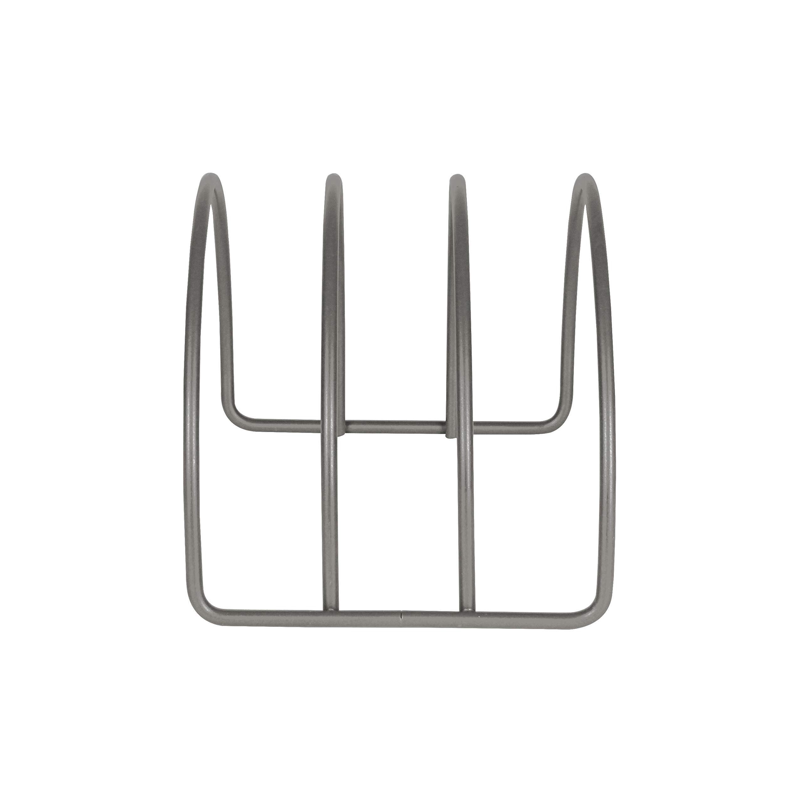 Spectrum Arch Kitchen Lid Organizer - Space Saving Rack for Plates, Cutting Boards, Bakeware, Pots & Pans - Durable Gray Storage Solution for Countertop or Cabinet Organization