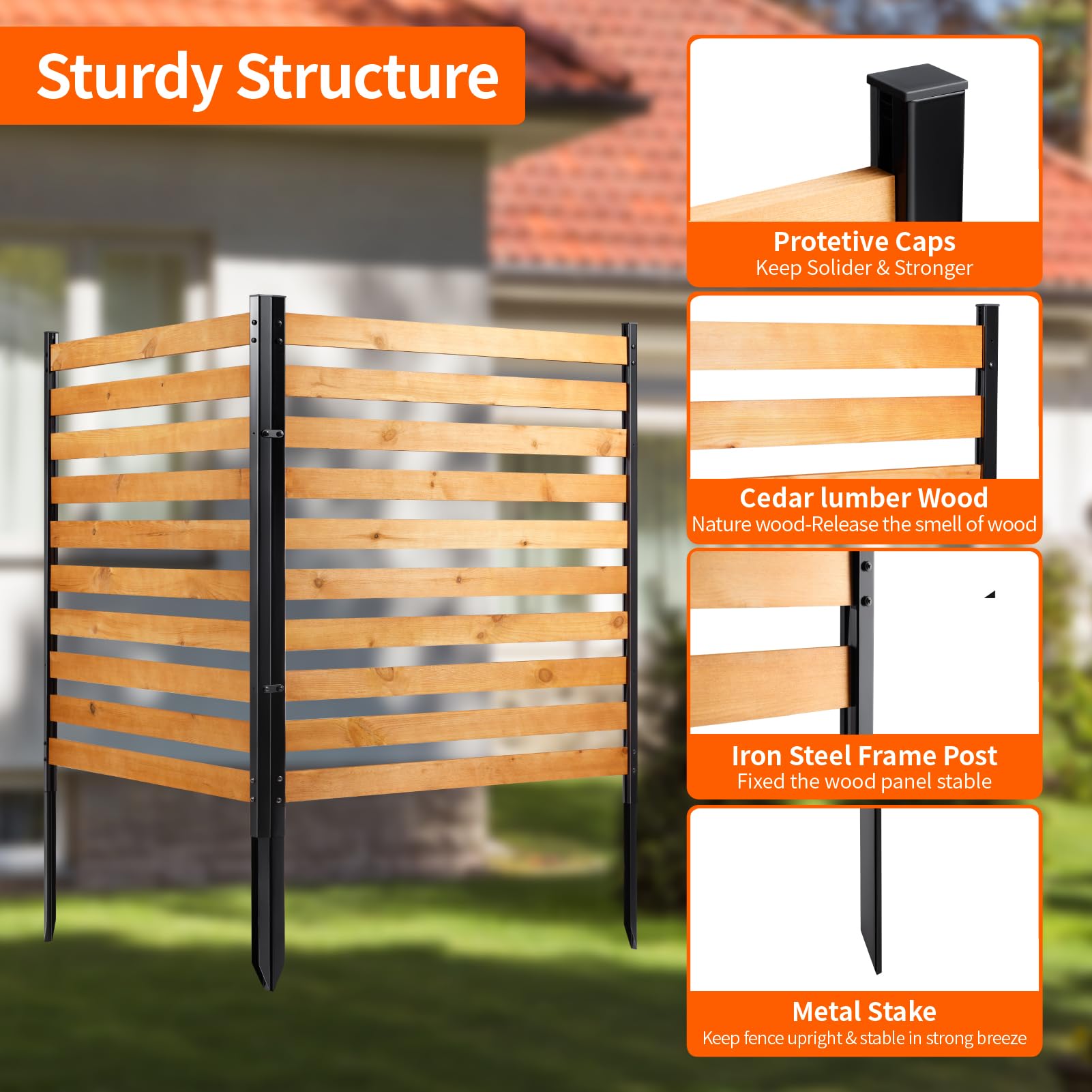 Svarog Wooden Air Conditioner Fence Panels - 38