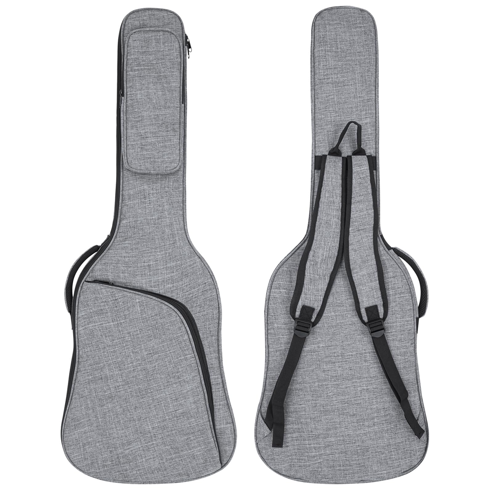 39 Inch Electric Guitar Gig Bag - 11MM Thick Padded Waterproof Soft Case with Storage Pockets | Perfect for Travel, Gigging & Band Practice (Grey)