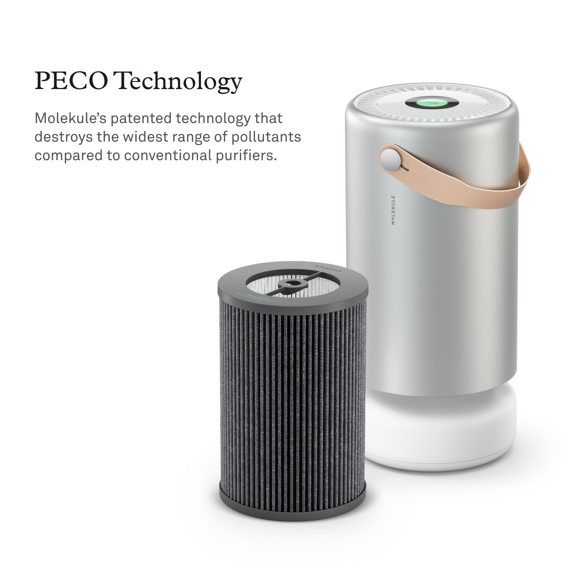 Molekule Air Pro - Advanced PECO Air Purifier Filter for Home, Office & Bedroom - Eliminates Allergens, Dust & Odors
