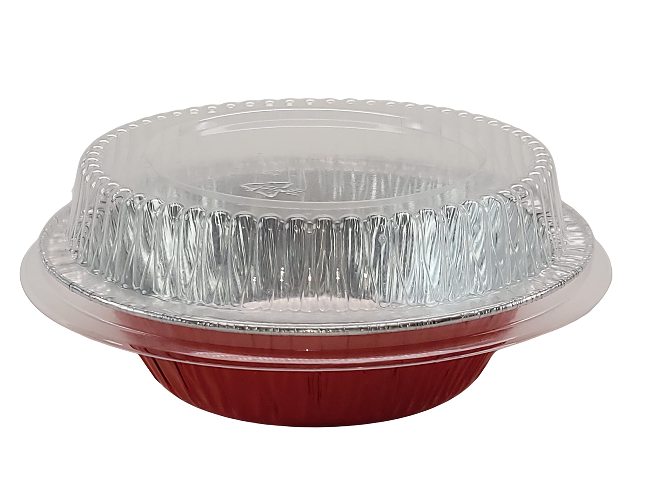 KitchenDance 5 Inch Mini Pie Tins with Lids - Premium Aluminum Pie Pans for Baking Pies, Tarts, Cobblers & Cakes - Reusable & Durable for Professional & Home Kitchens (1000 Pack, Red) - Perfect for Holiday Baking, Party Desserts & Gift Giving