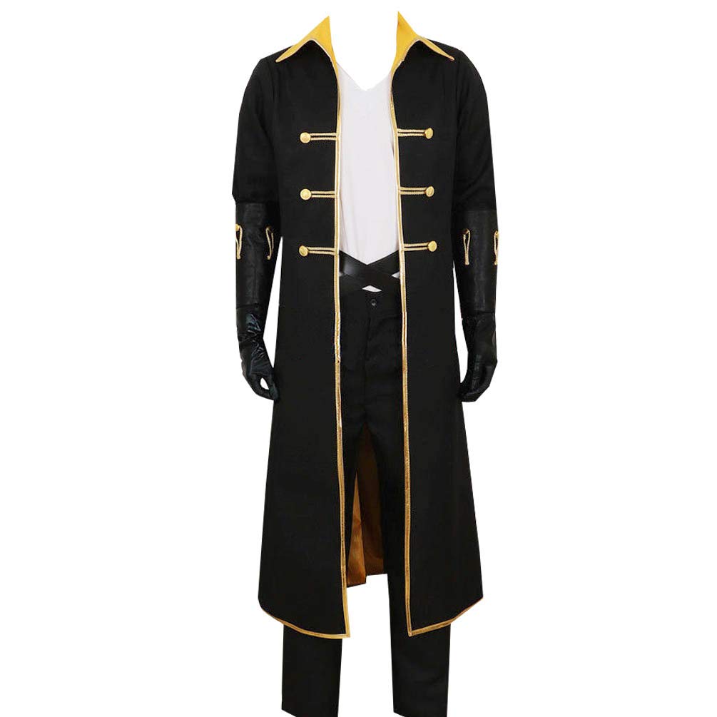 Anime Alucard Cosplay Costume for Men - Black Gothic Uniform with Cape | Perfect for Halloween, Comic Con & Cosplay Events