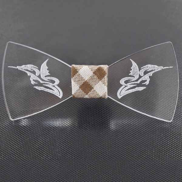 Brown Acrylic Bow Tie for Men - Elegant & Durable Formal Accessory for Weddings, Parties & Business Events