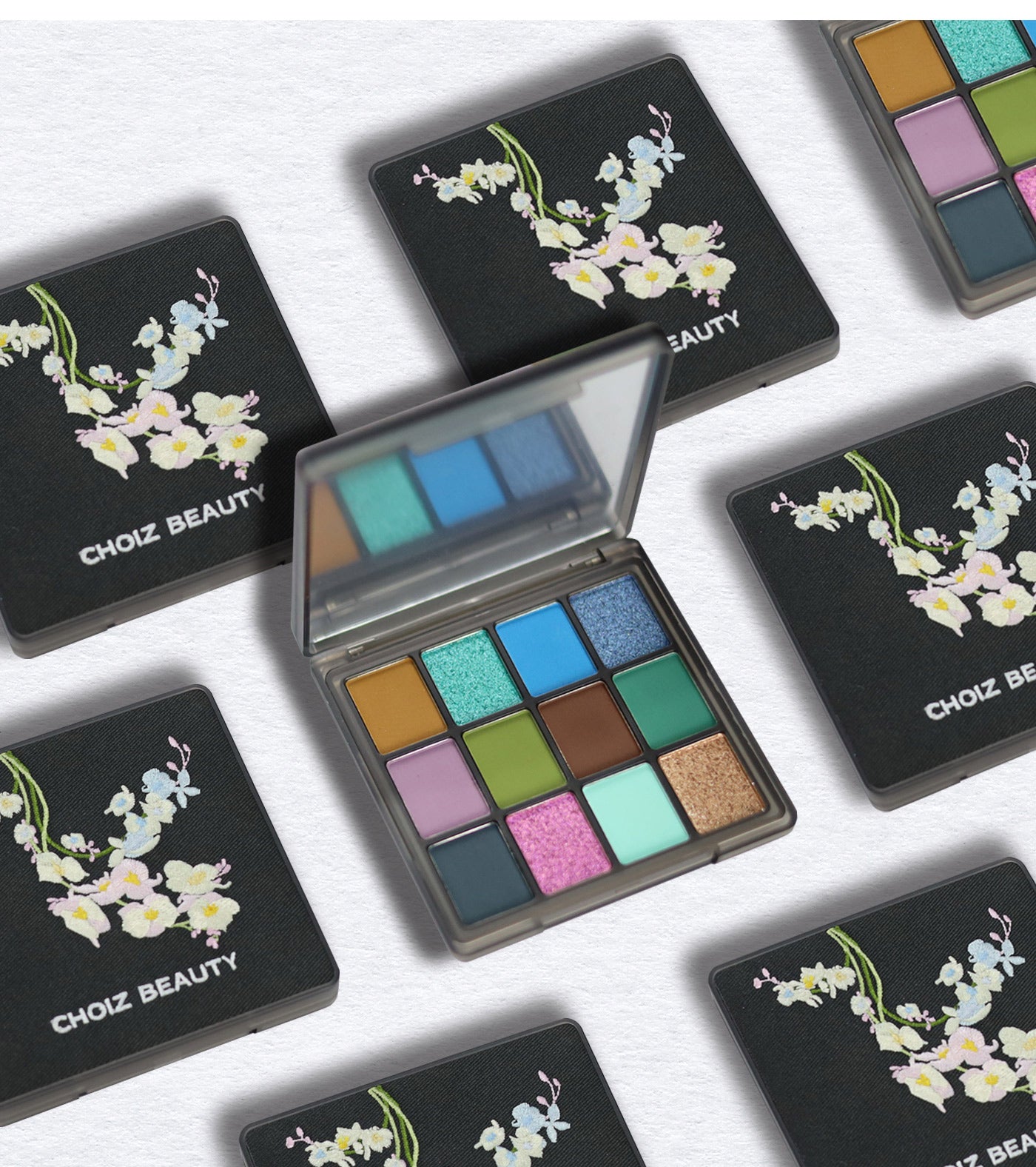CHOIZ BEAUTY 12-Color Phalaenopsis Eyeshadow Palette - Vegan, Cruelty-Free Makeup for Day & Night Looks - Perfect for Parties, Weddings & Professional Makeup Artists