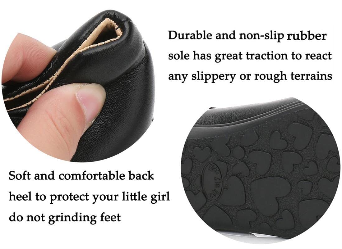 Girls Flat Oxfords School Uniform Shoes - Comfortable Dress Shoes for Kids, Princess Mary Jane Style - Perfect for School, Church, and Formal Occasions