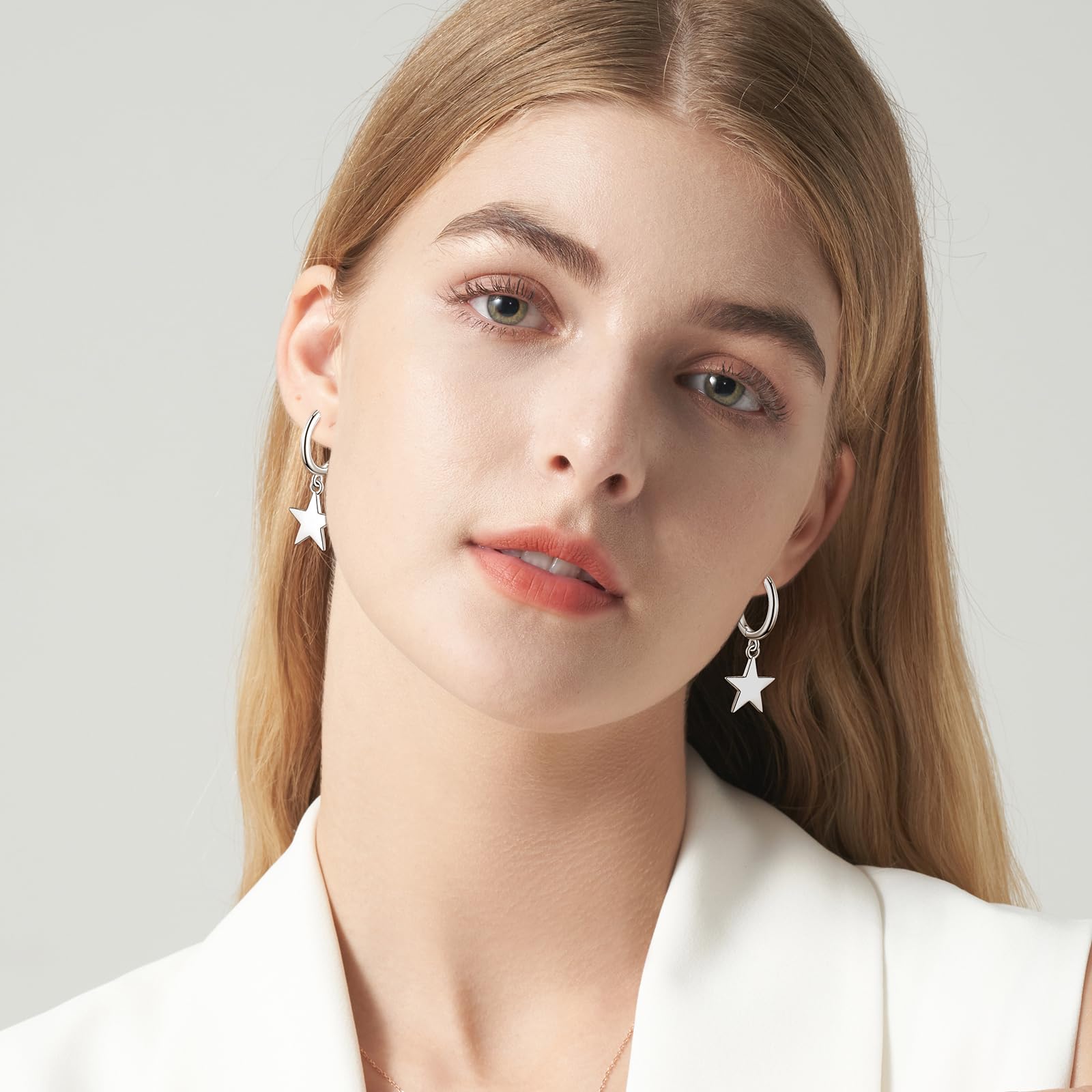 Stylish Silver Dangle Hoop Earrings for Women & Girls - Butterfly, Cross, Heart, Spike & Star Designs | Hypoallergenic Small Huggie Hoop Earrings | Perfect Jewelry Gift for Birthdays, Parties & Everyday Wear