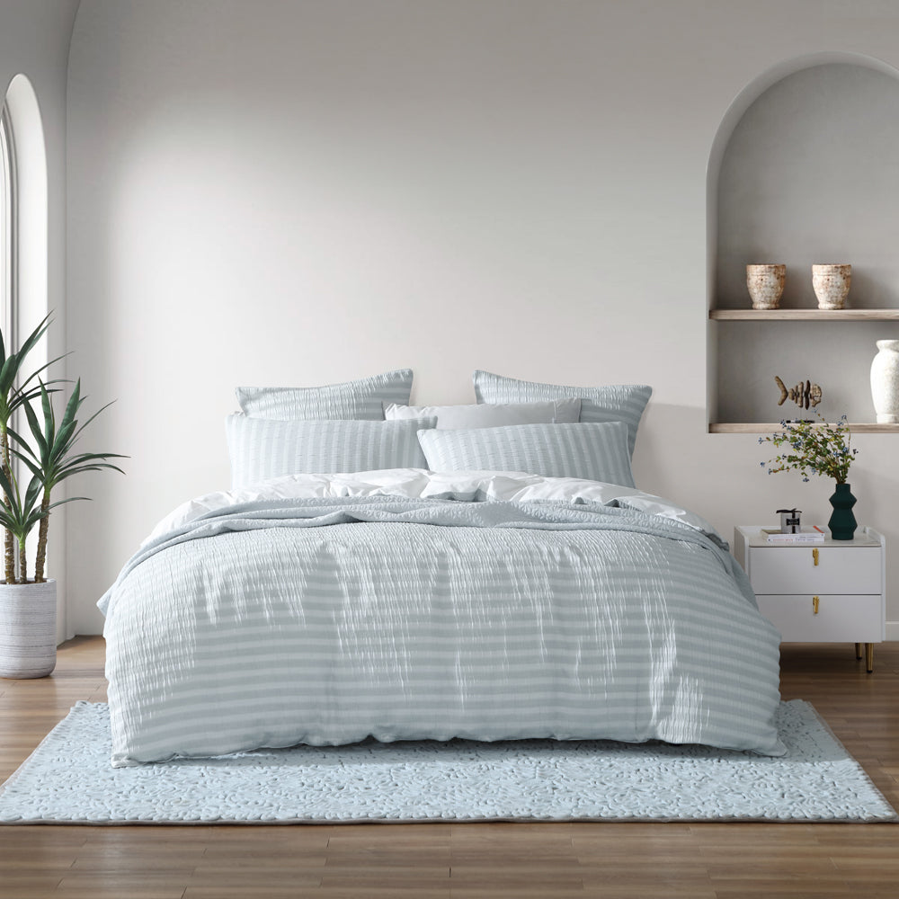 Emmet Sage Quilt Cover Set - King Size Bedding with Soft Fabric & Modern Design | Perfect for Master Bedroom, Guest Room & Luxury Hotel Decor