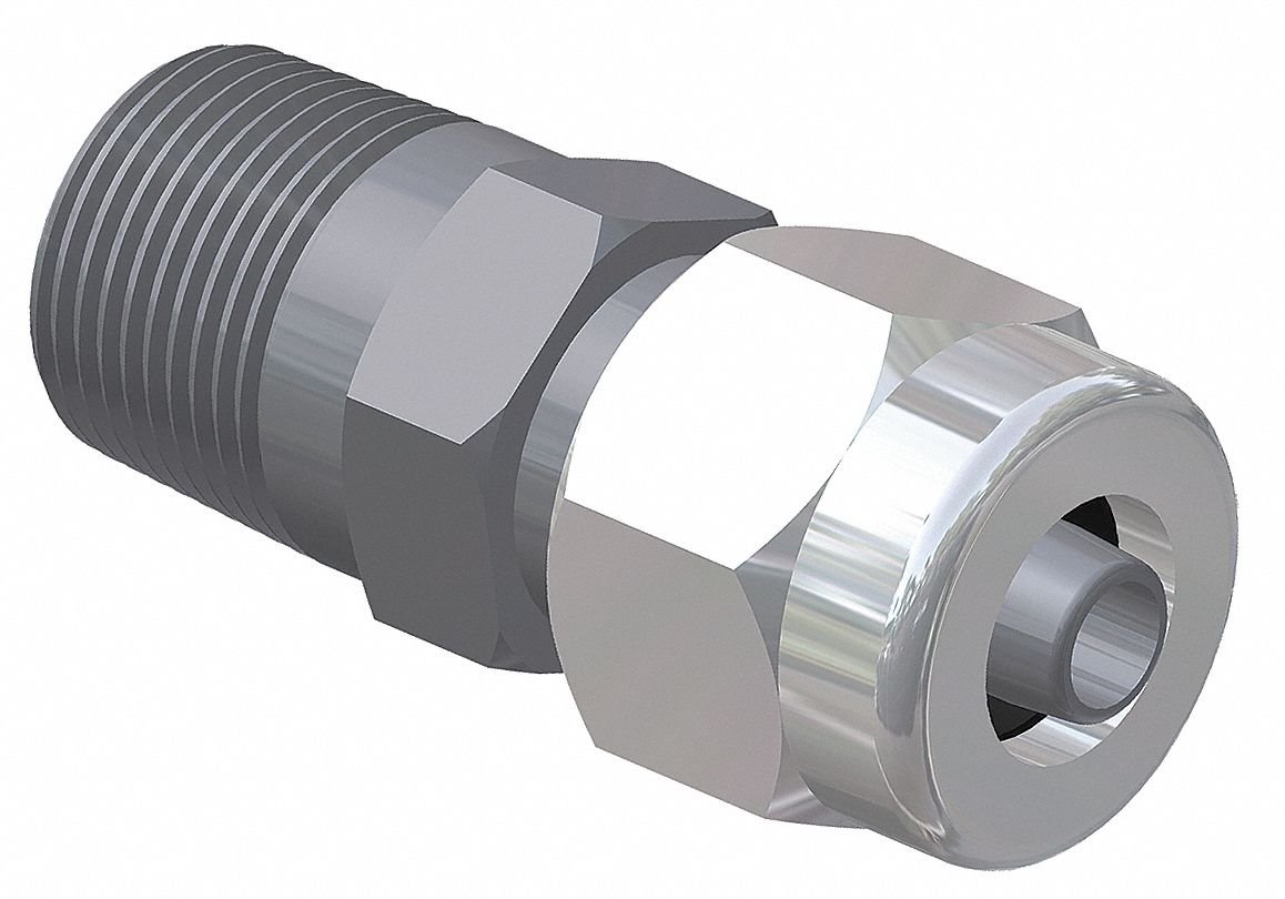 1/2x1/2In Male NPT to Tube Adaptor Fitting - 0442-00-0912-00 | Hydraulic & Pneumatic System Connector for Plumbing & Industrial Applications