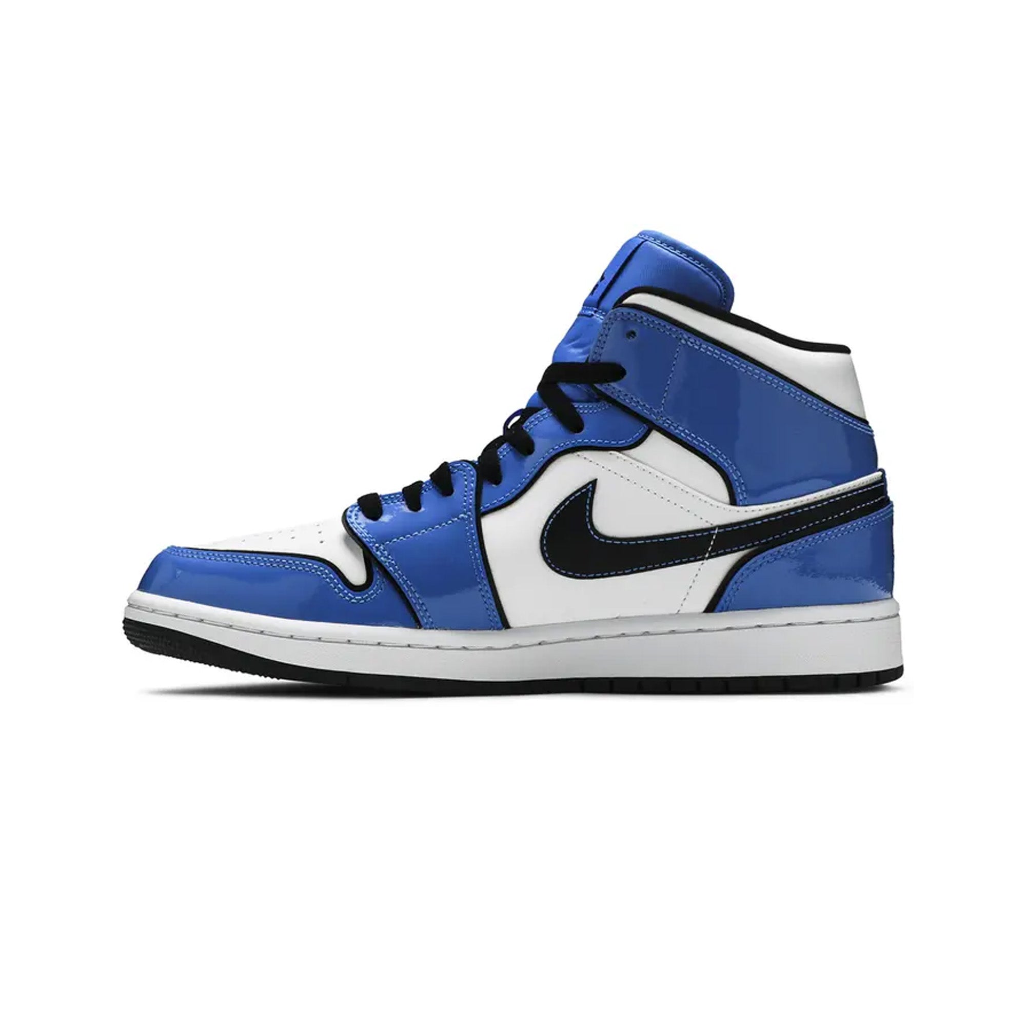 Air Jordan 1 Mid 'Signal Blue' Men's Basketball Shoes - Stylish Sneakers for Casual Wear, Street Fashion & Sports Performance