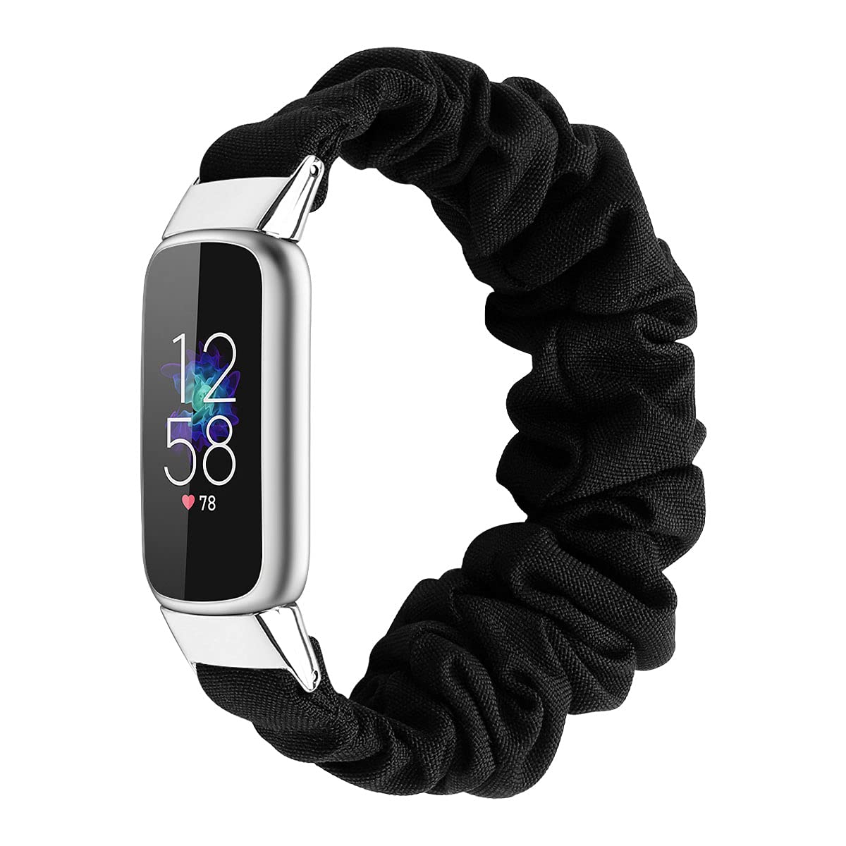 Replacement Bands for Fitbit Luxe - Soft Elastic Scrunchies Wristbands for Women (4.5-6.5 Inch) - Perfect for Workouts, Yoga & Everyday Wear