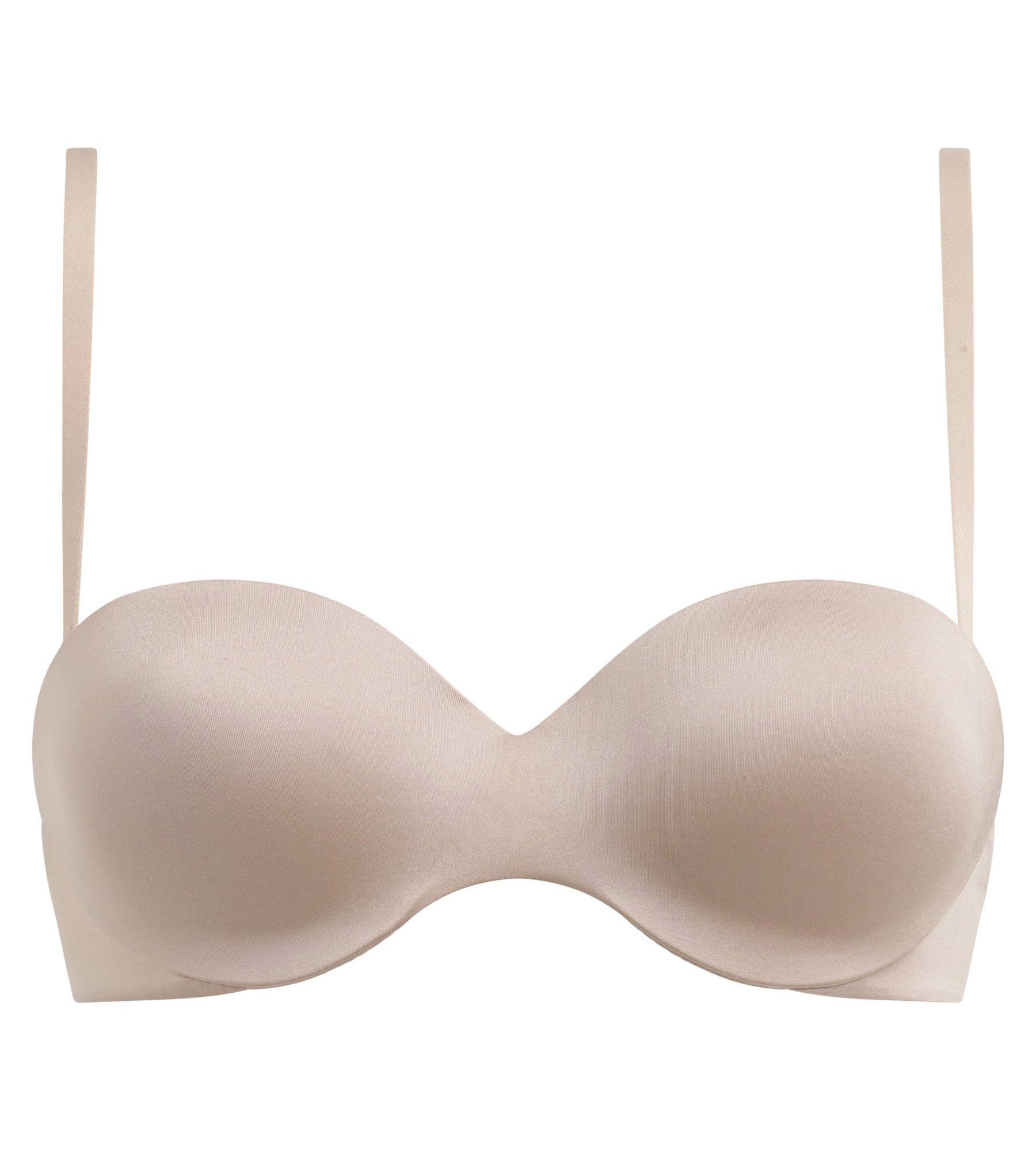 Wireless Strapless Bra with Removable Adjustable Straps - Seamless Microfiber Nude T-Shirt Bra for Women | Perfect for Everyday Wear, Workouts & Special Occasions